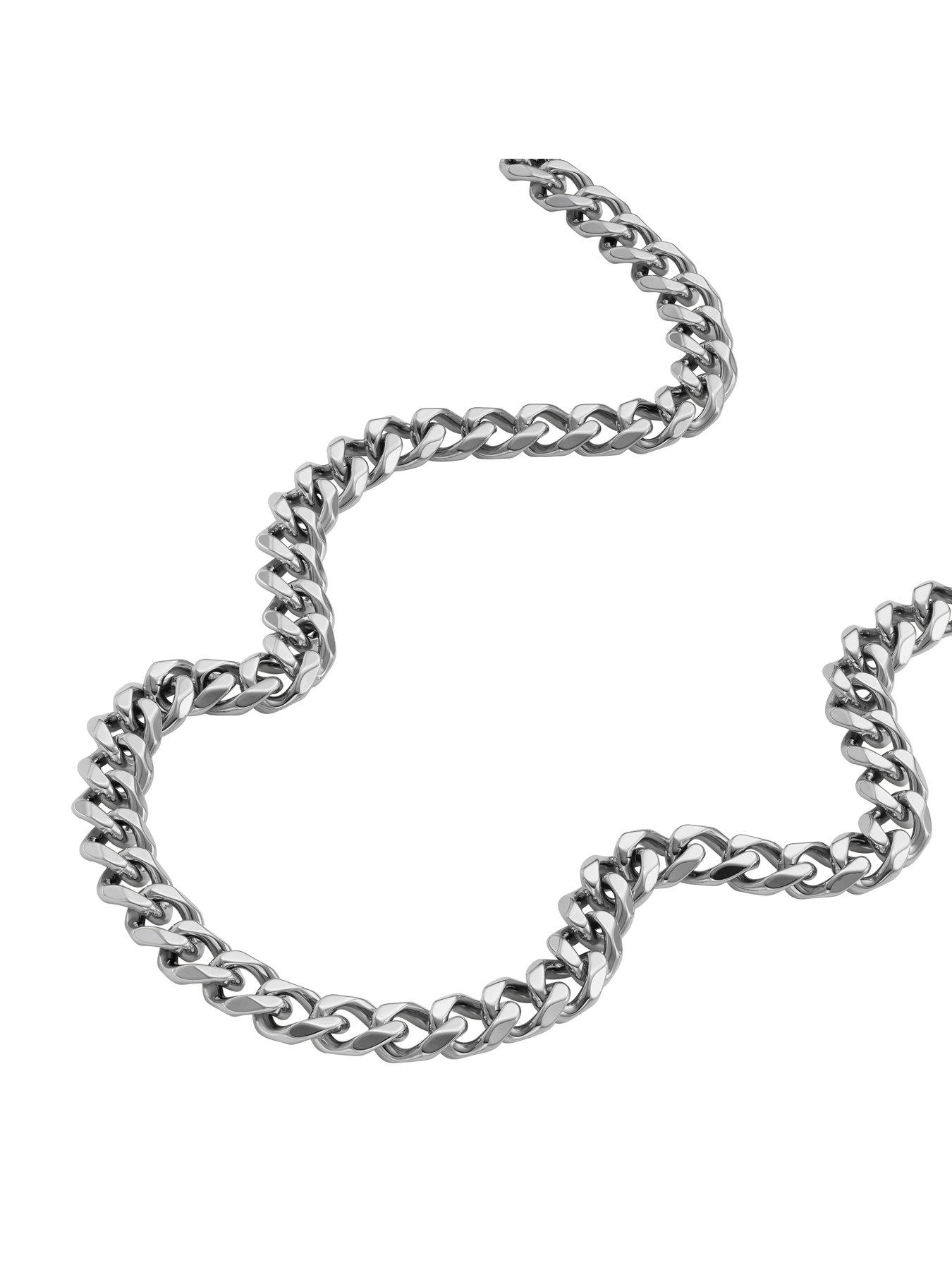 Image 3 of 5 of Fossil Men's Ellis Core Chains Stainless Steel Chain Necklace, JF04614040