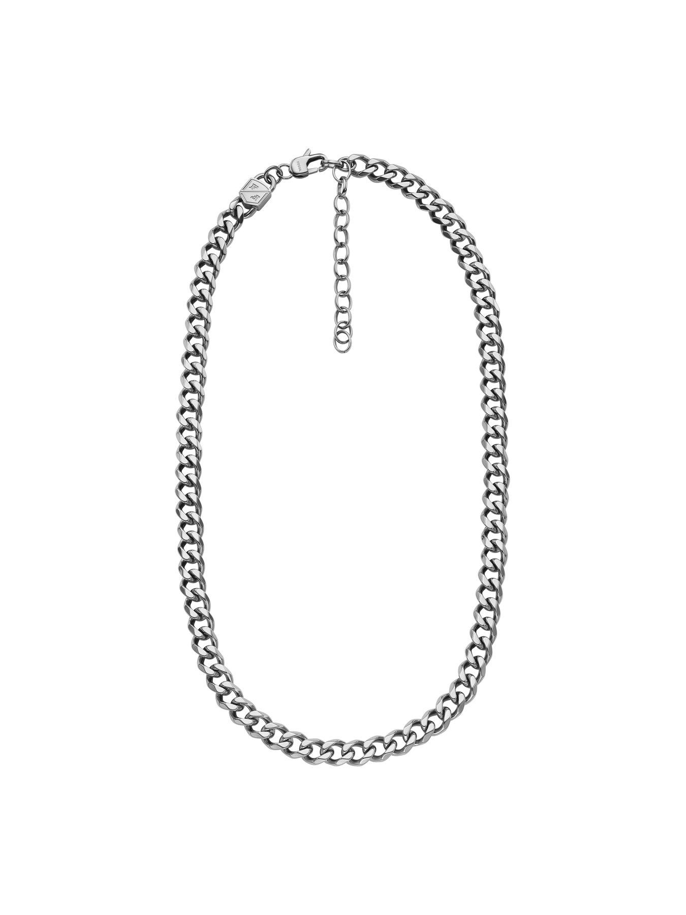Image 4 of 5 of Fossil Men's Ellis Core Chains Stainless Steel Chain Necklace, JF04614040
