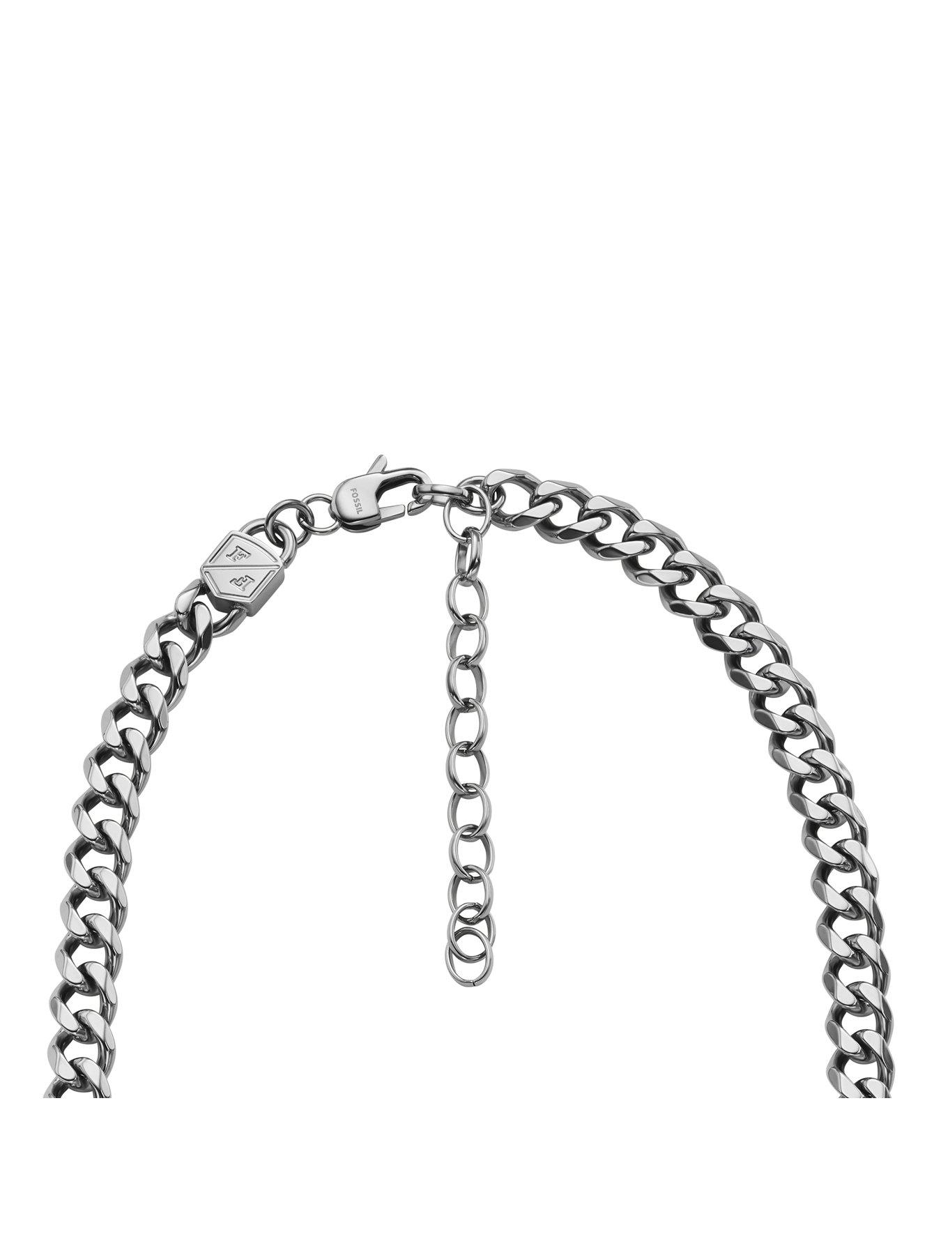 Image 5 of 5 of Fossil Men's Ellis Core Chains Stainless Steel Chain Necklace, JF04614040