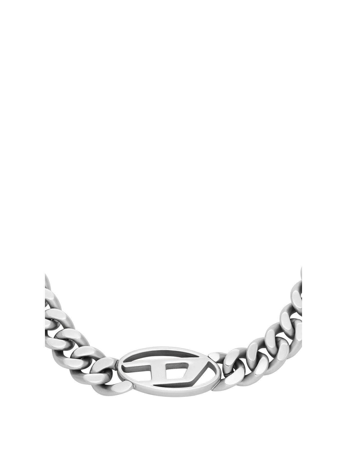 undefined Men's Stainless Steel Choker Chain Dx1433040 - Silver