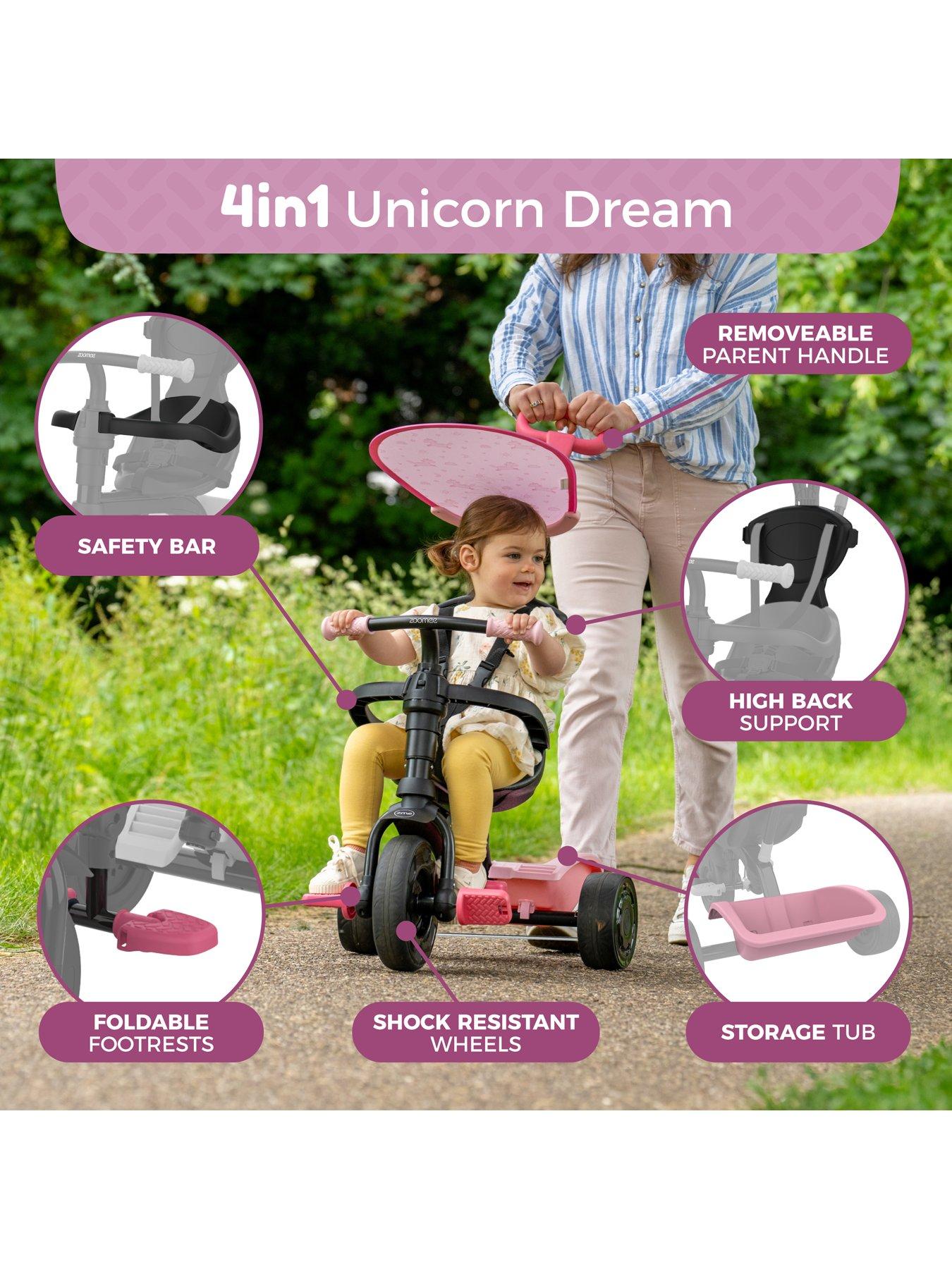  image of tp-zoomee-4-in-1-trike-unicorn-dream