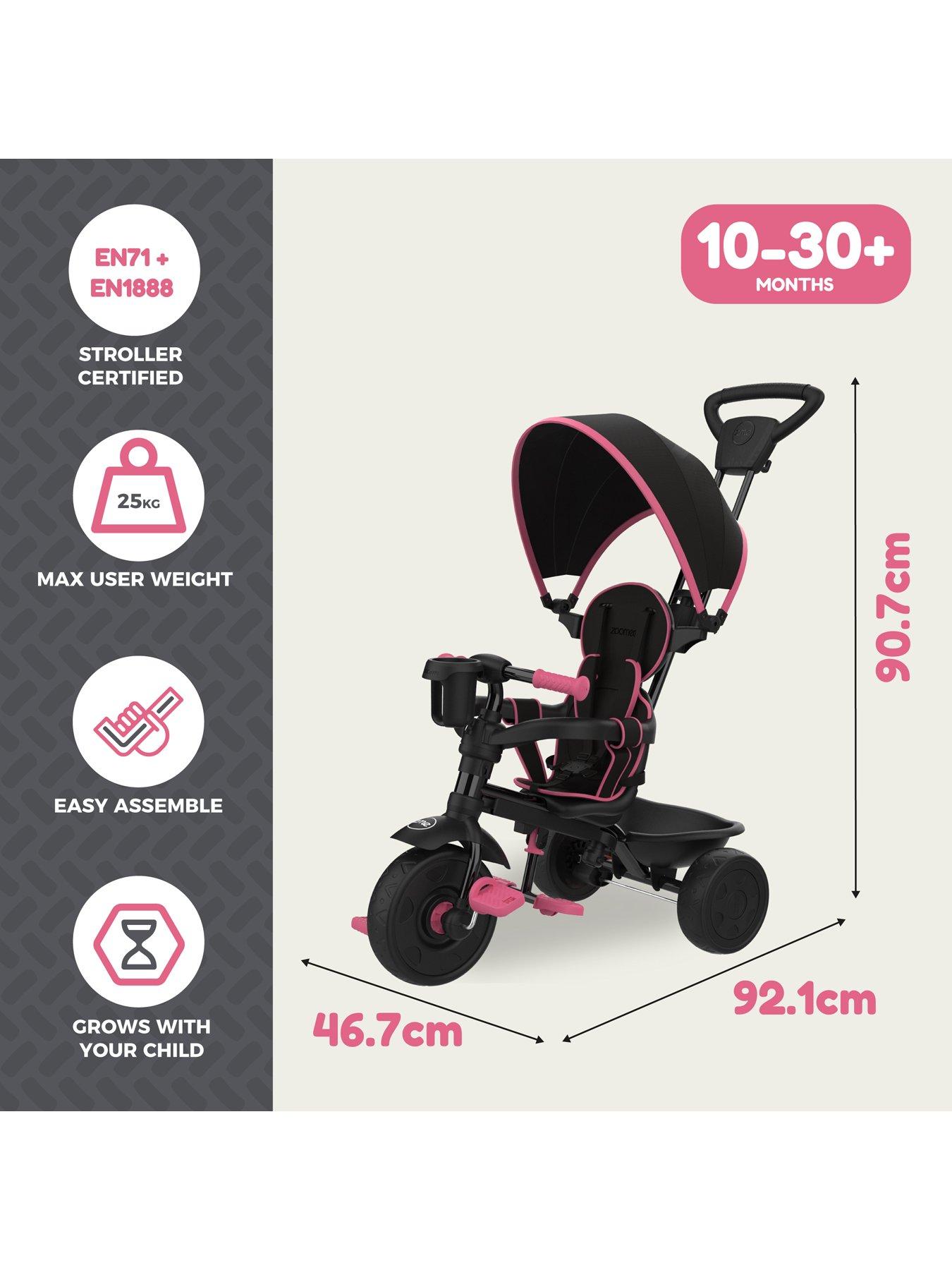  image of tp-zoomee-4-in-1-trike-deluxe--nbsppink-dusk