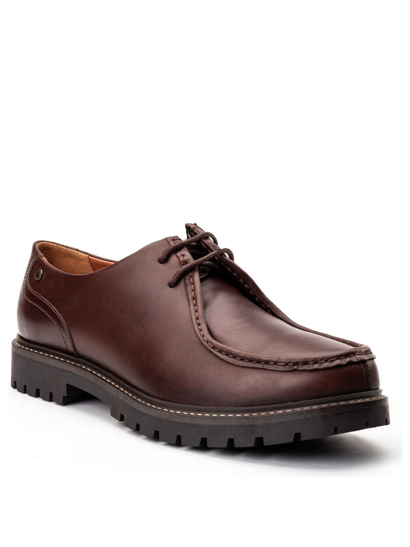  image of base-london-carbon-lace-up-shoe-brown