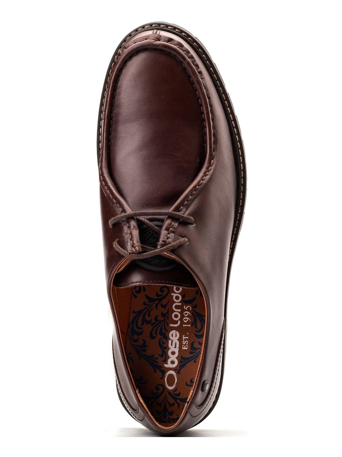  image of base-london-carbon-lace-up-shoe-brown