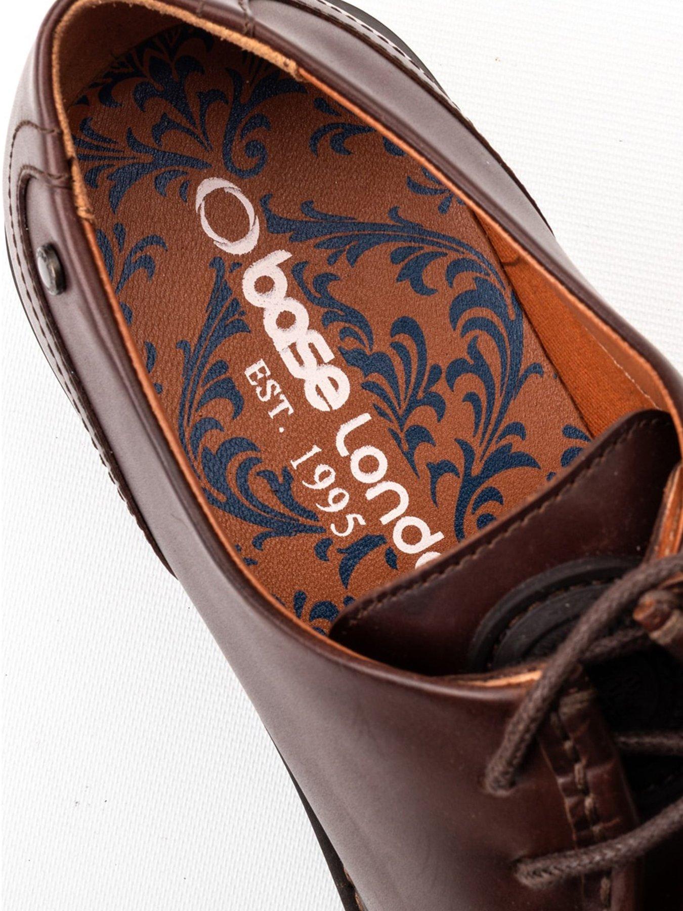  image of base-london-carbon-lace-up-shoe-brown