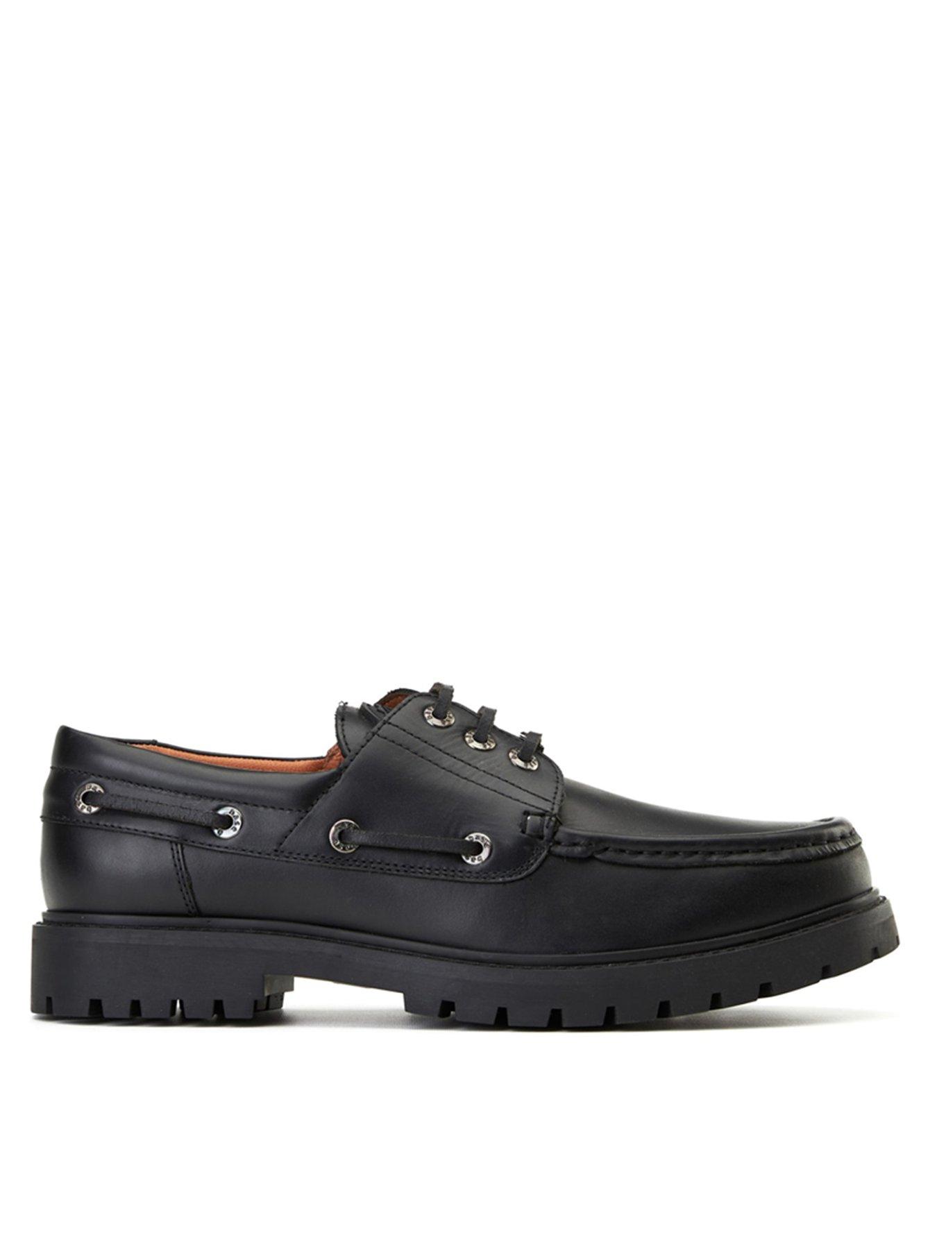 Base London Argon Boat Shoe-Black