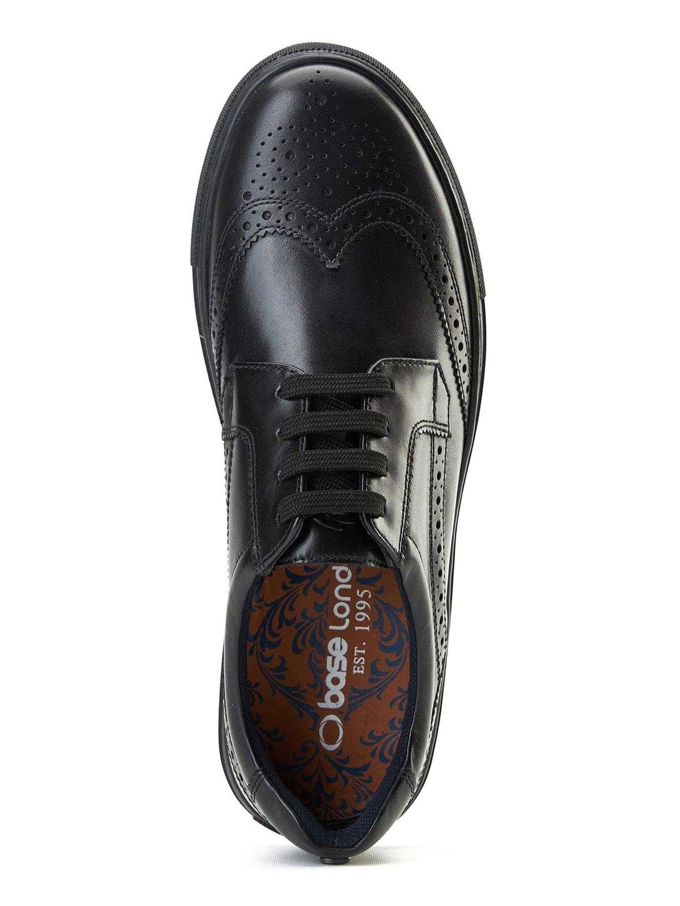 Image 4 of 6 of Base London Clapton Brogue Trainer -&nbsp;Black