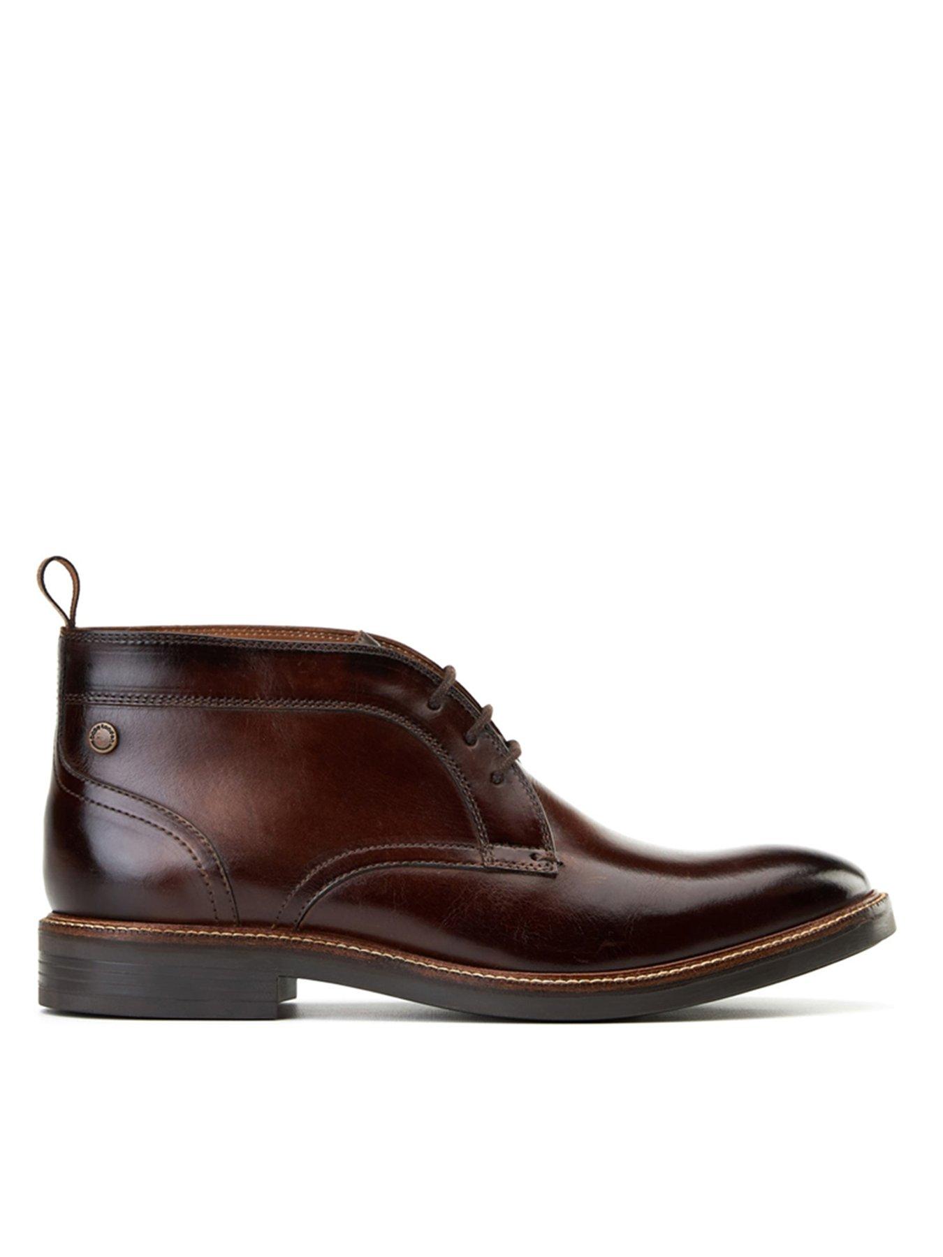 Base London Lincold Lace Up Boots-Brown