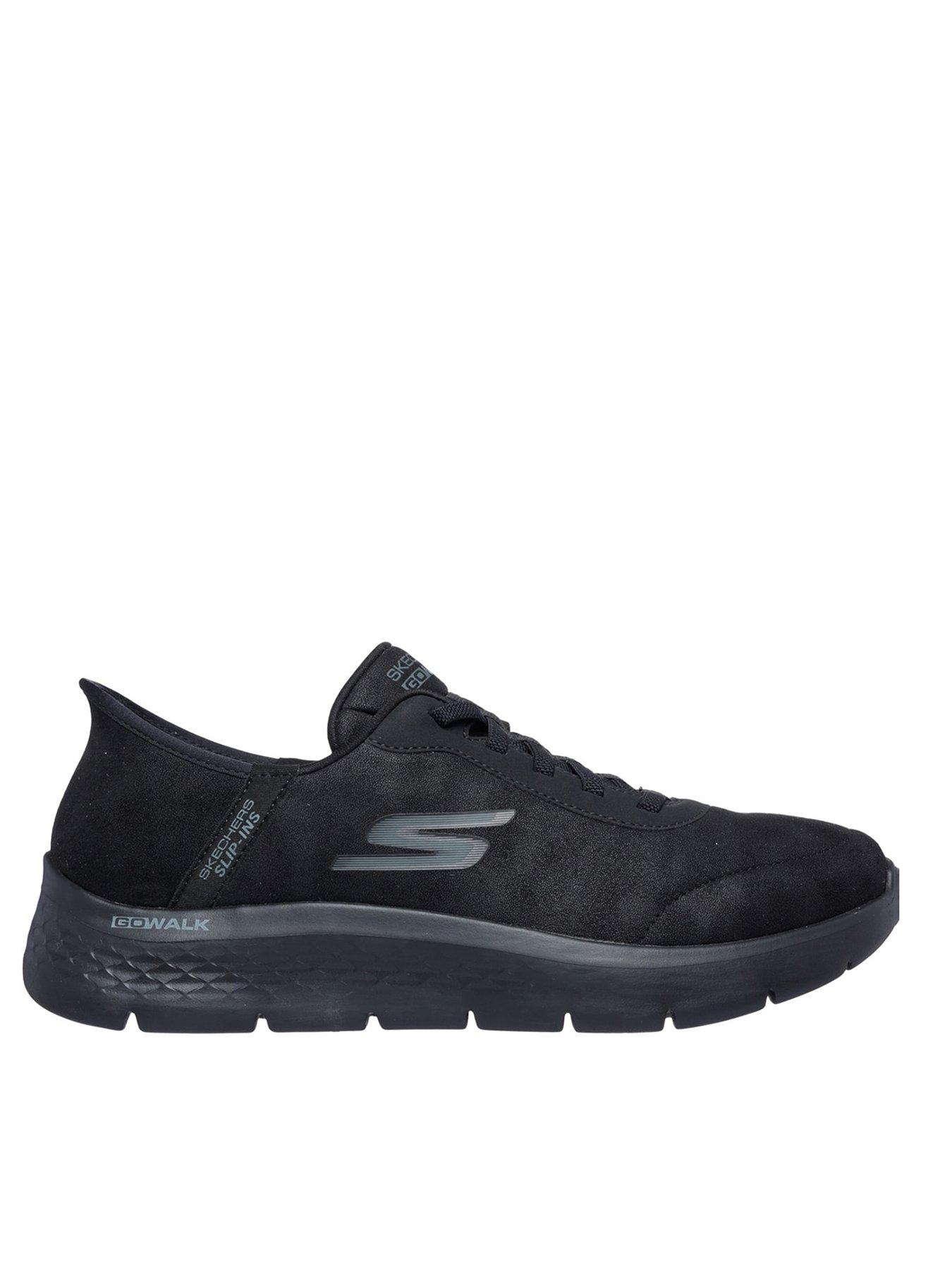  image of skechers-go-walk-flex-slip--ins-lace-up-trainers-black