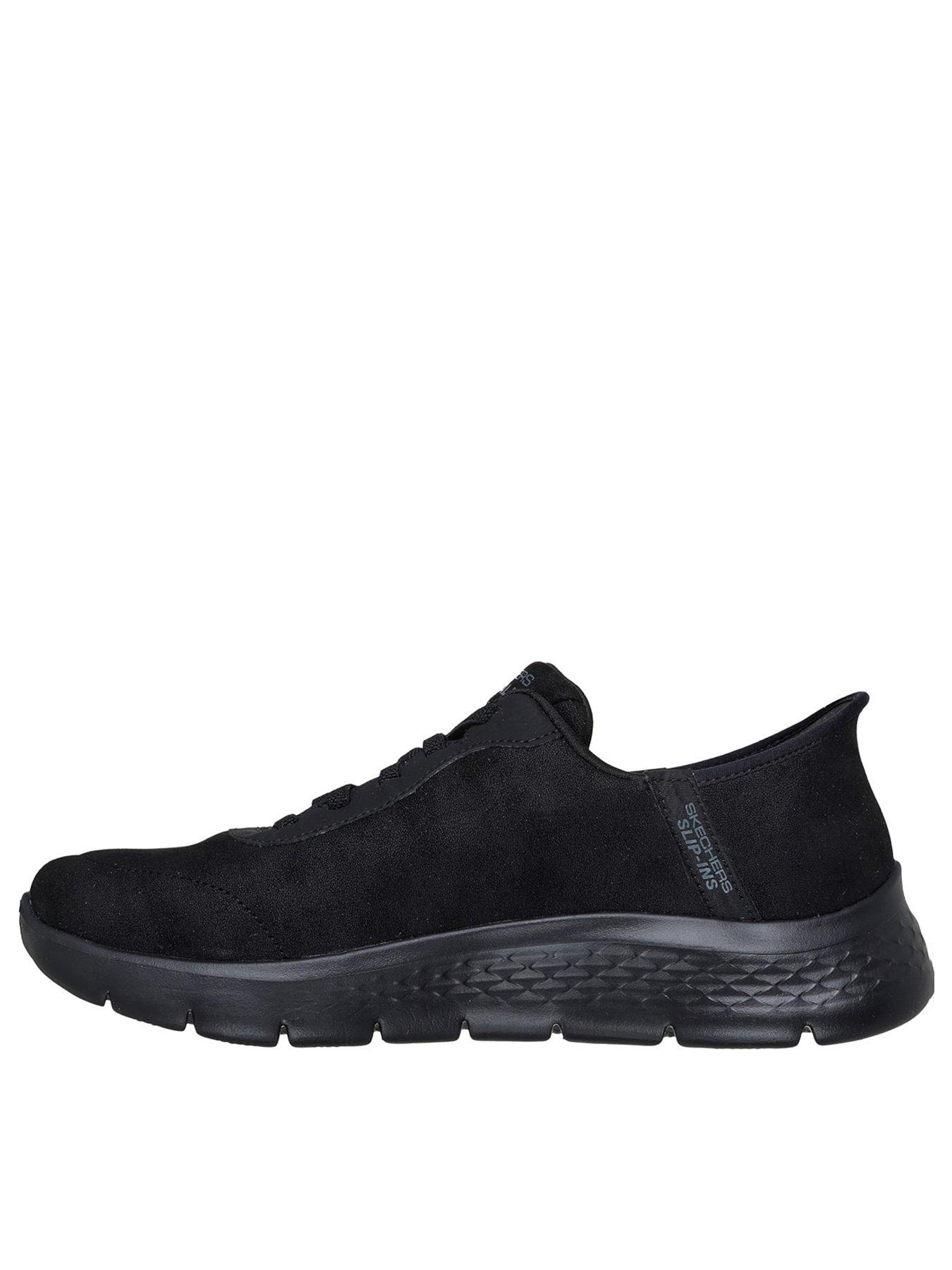  image of skechers-go-walk-flex-slip--ins-lace-up-trainers-black