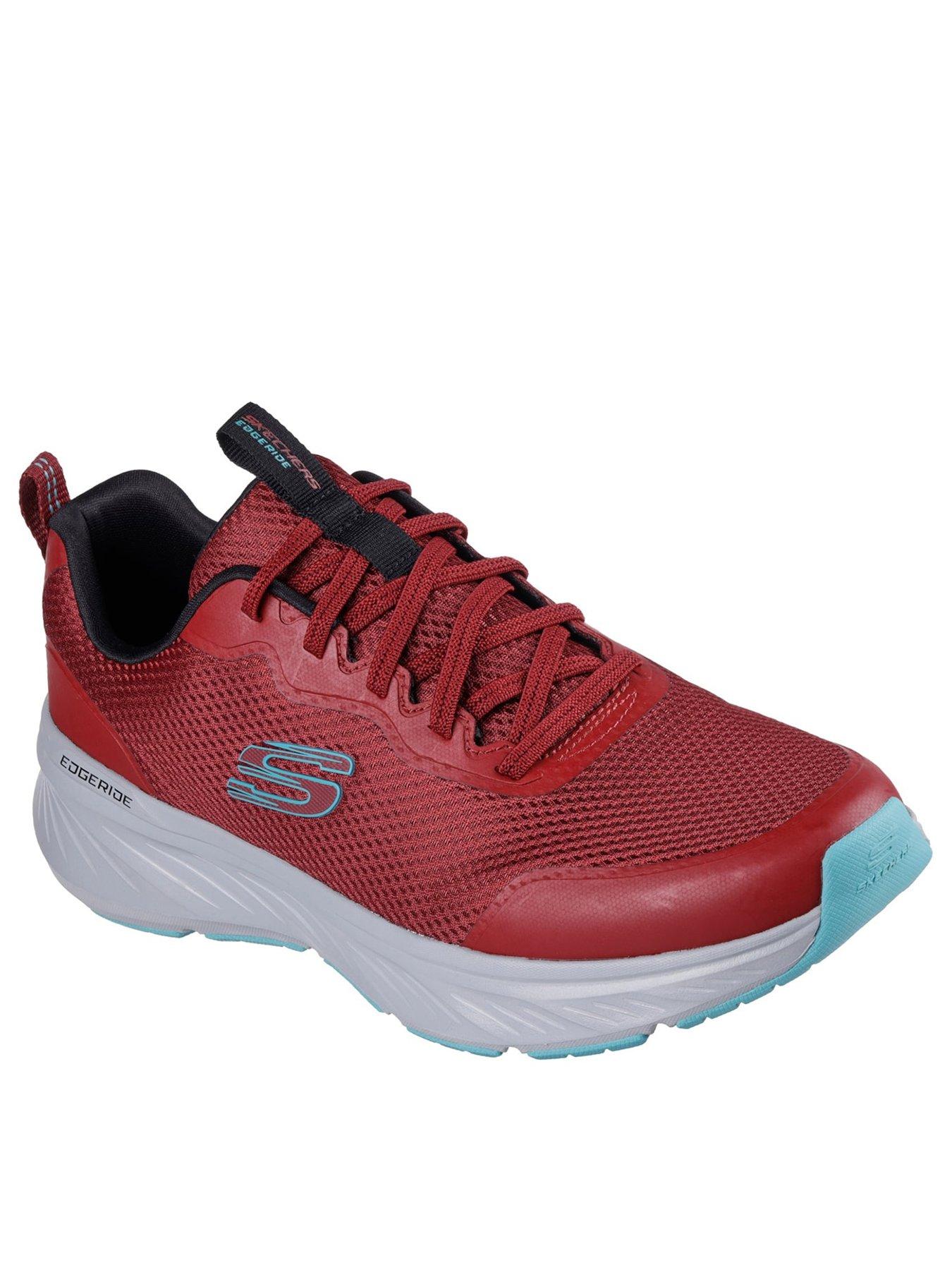 Image 2 of 5 of Skechers Edgeride Relaxed Fit Mesh Trainers - Red