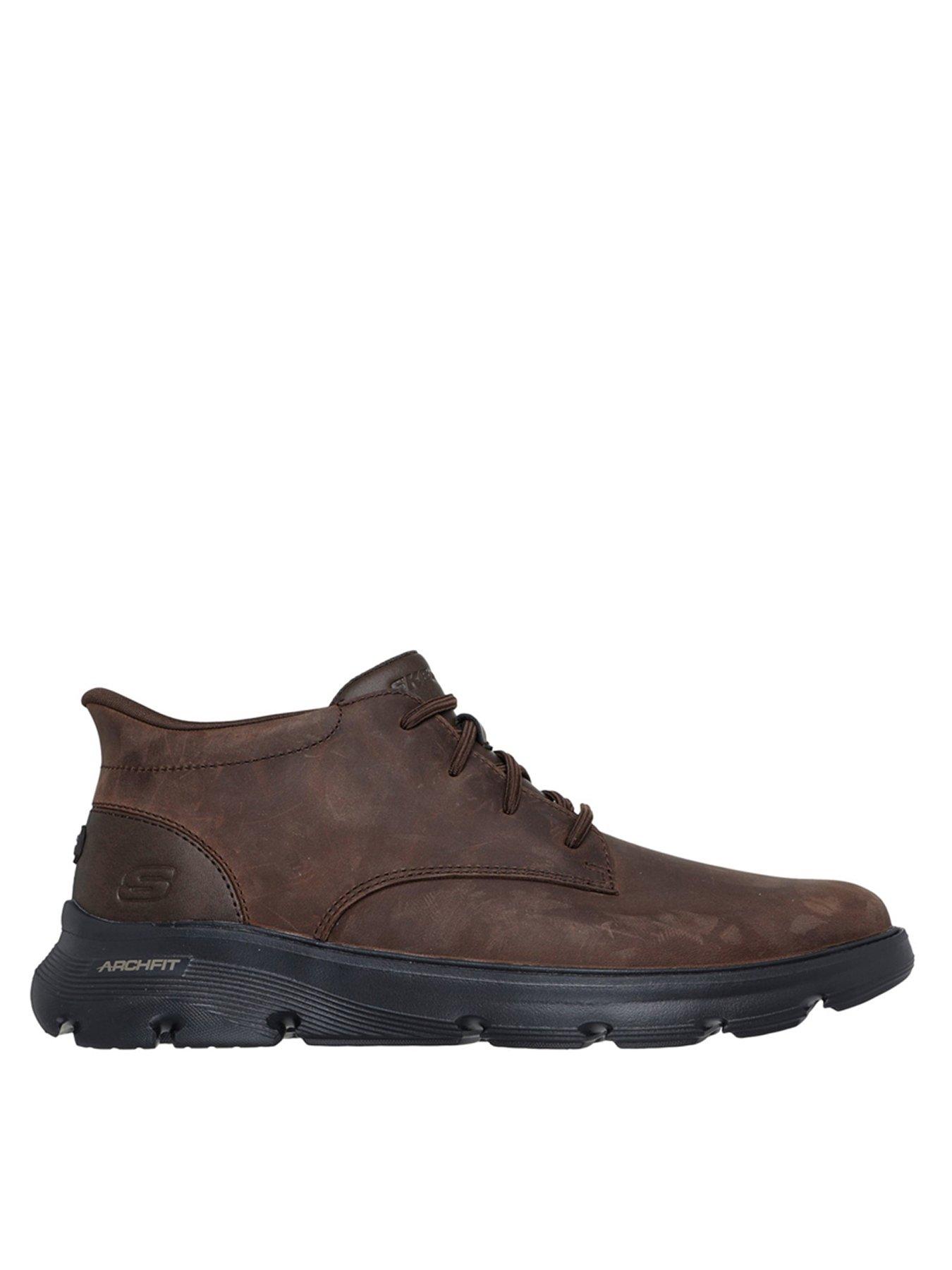 undefined Arch Fit Slip In Garza Work Lace Boots - Brown