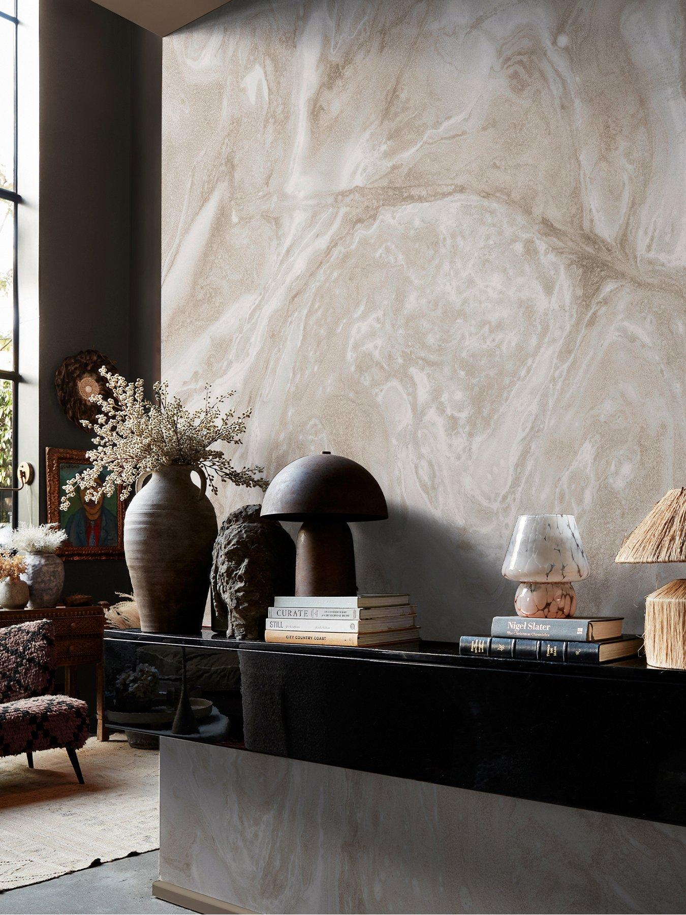 undefined Ethereal Marble Pearl Fixed Size Mural