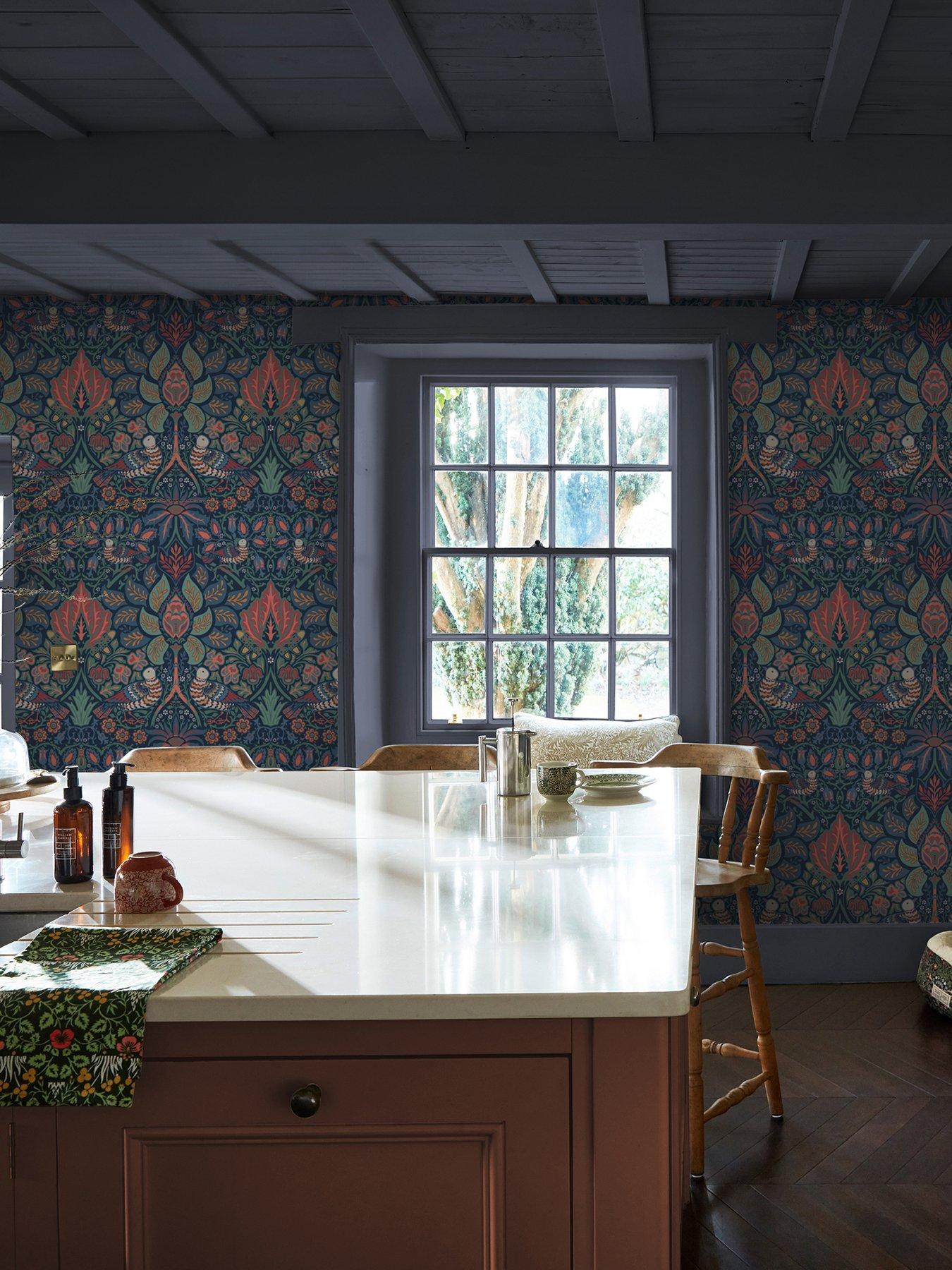 Image 1 of 3 of William Morris at Home William Morris Dove & Rose Midsummer - Wallpaper