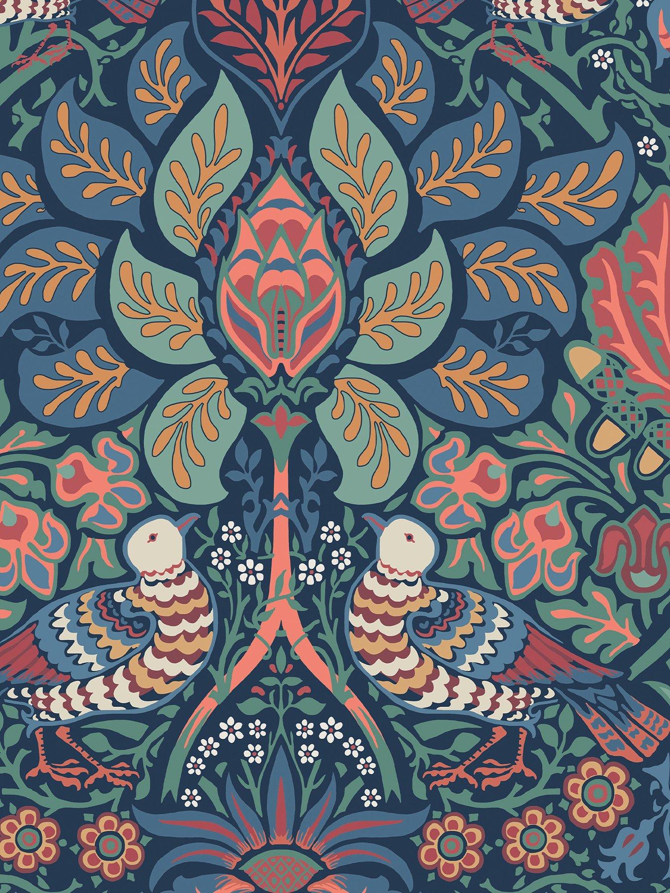 Image 2 of 3 of William Morris at Home William Morris Dove & Rose Midsummer - Wallpaper