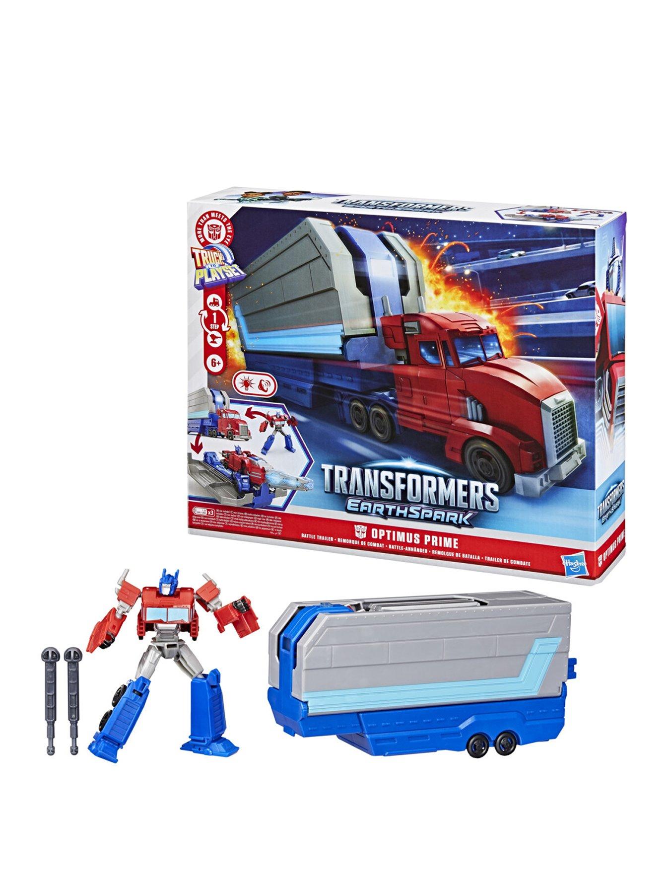 Transformers Earthspark Optimus Prime Battle Trailer Playset