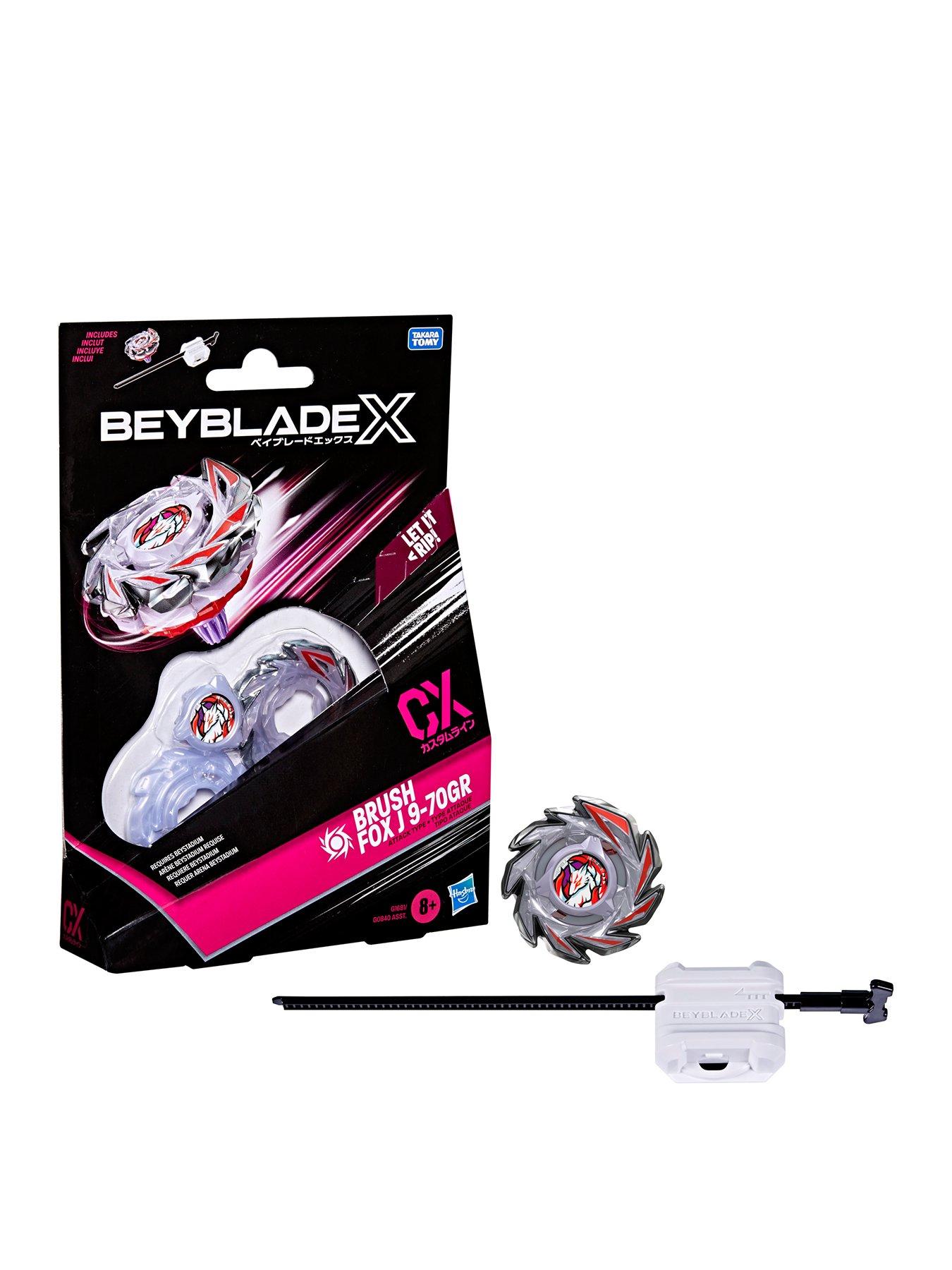 Image 1 of 5 of Beyblades Beyblade X Brush Fox J 9-70GR CX Starter Pack Top and Launcher