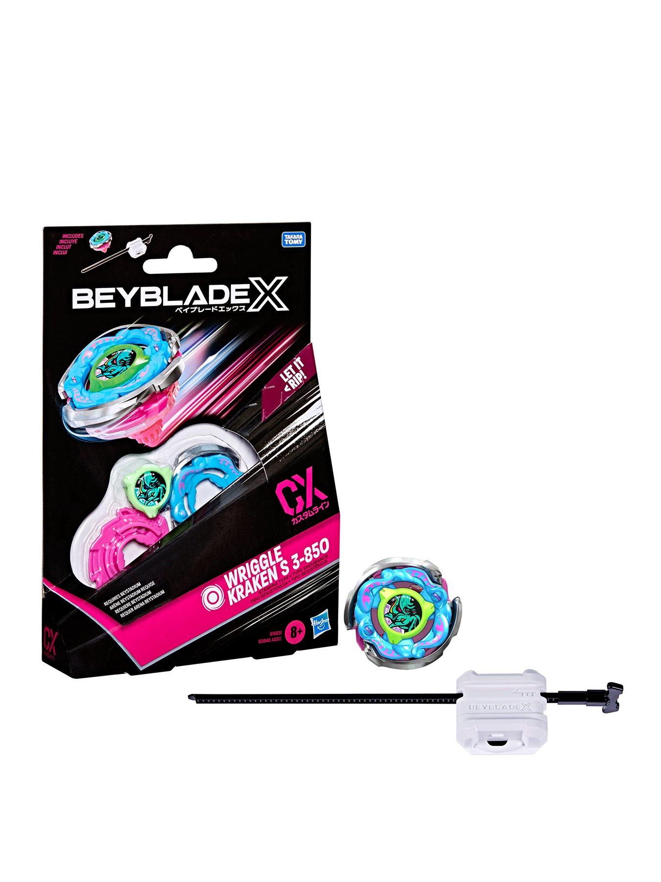 Beyblades X Wriggle Kraken S 3-85O CX Starter Pack Top and Launcher