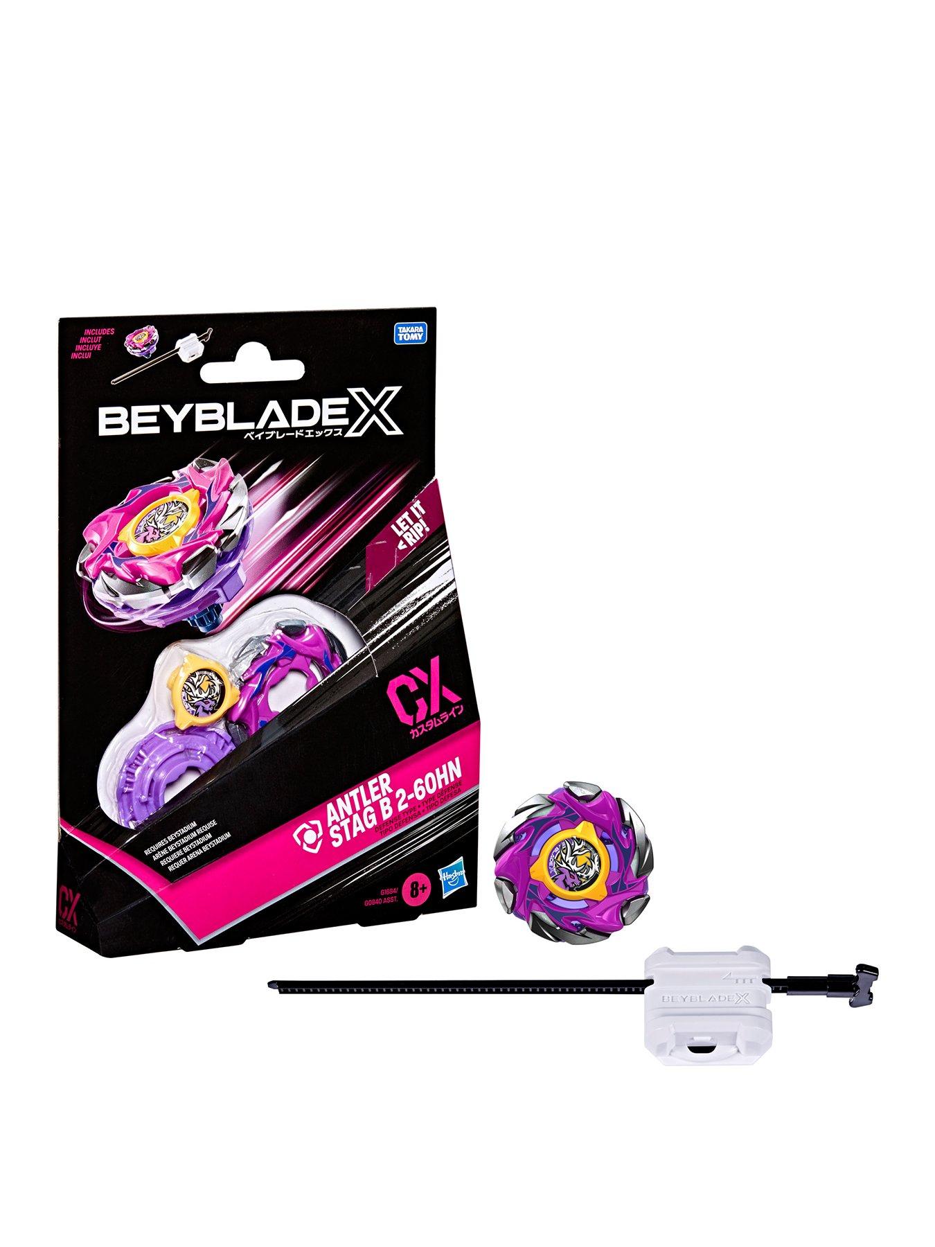  image of beyblades-beyblade-x-antler-stag-b-2-60hn-cx-starter-pack-top-and-launcher