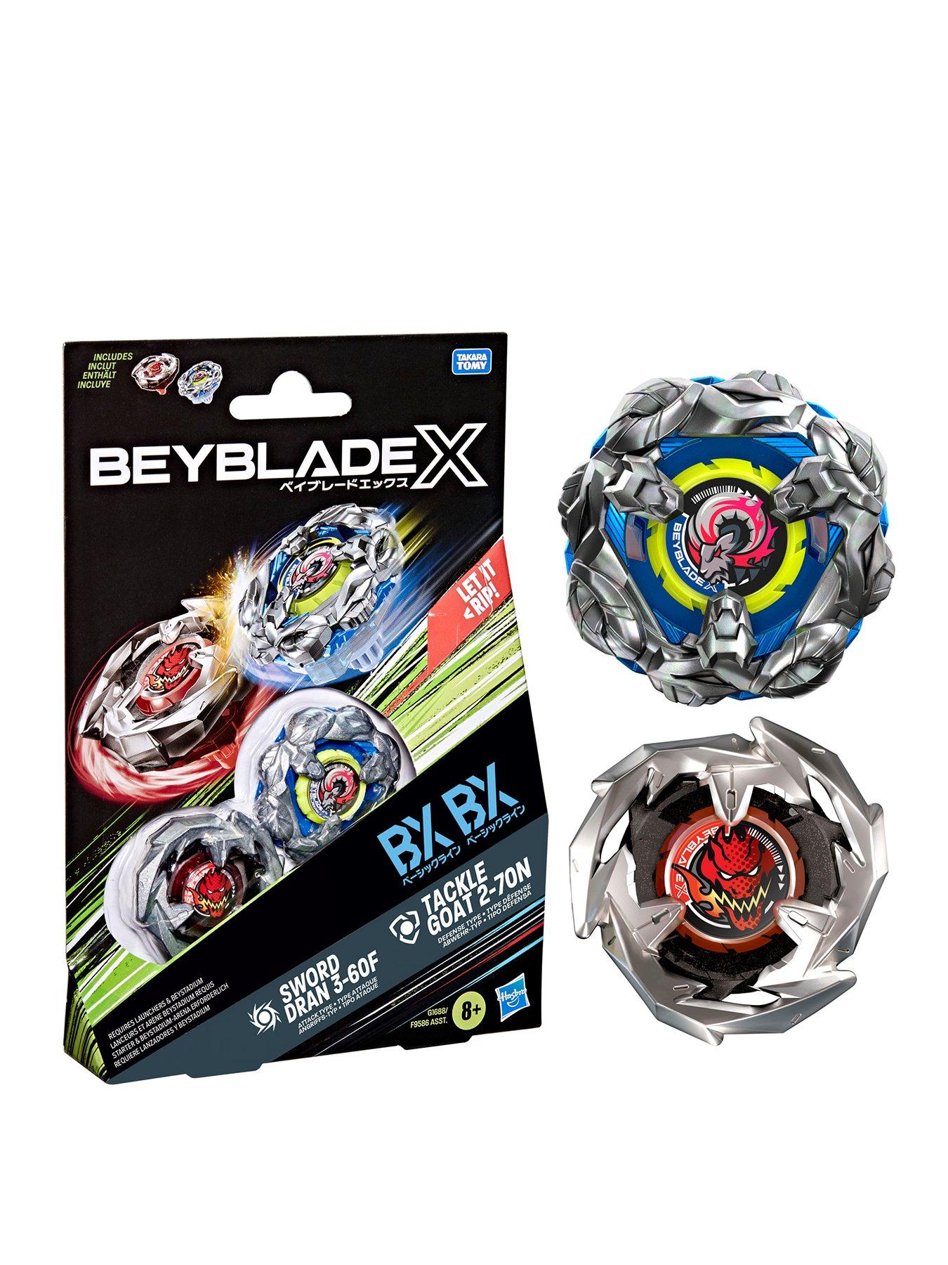 Beyblades Beyblade X Tackle Goat 2-70N  &  Sword Dran 3-60F Dual Pack Set