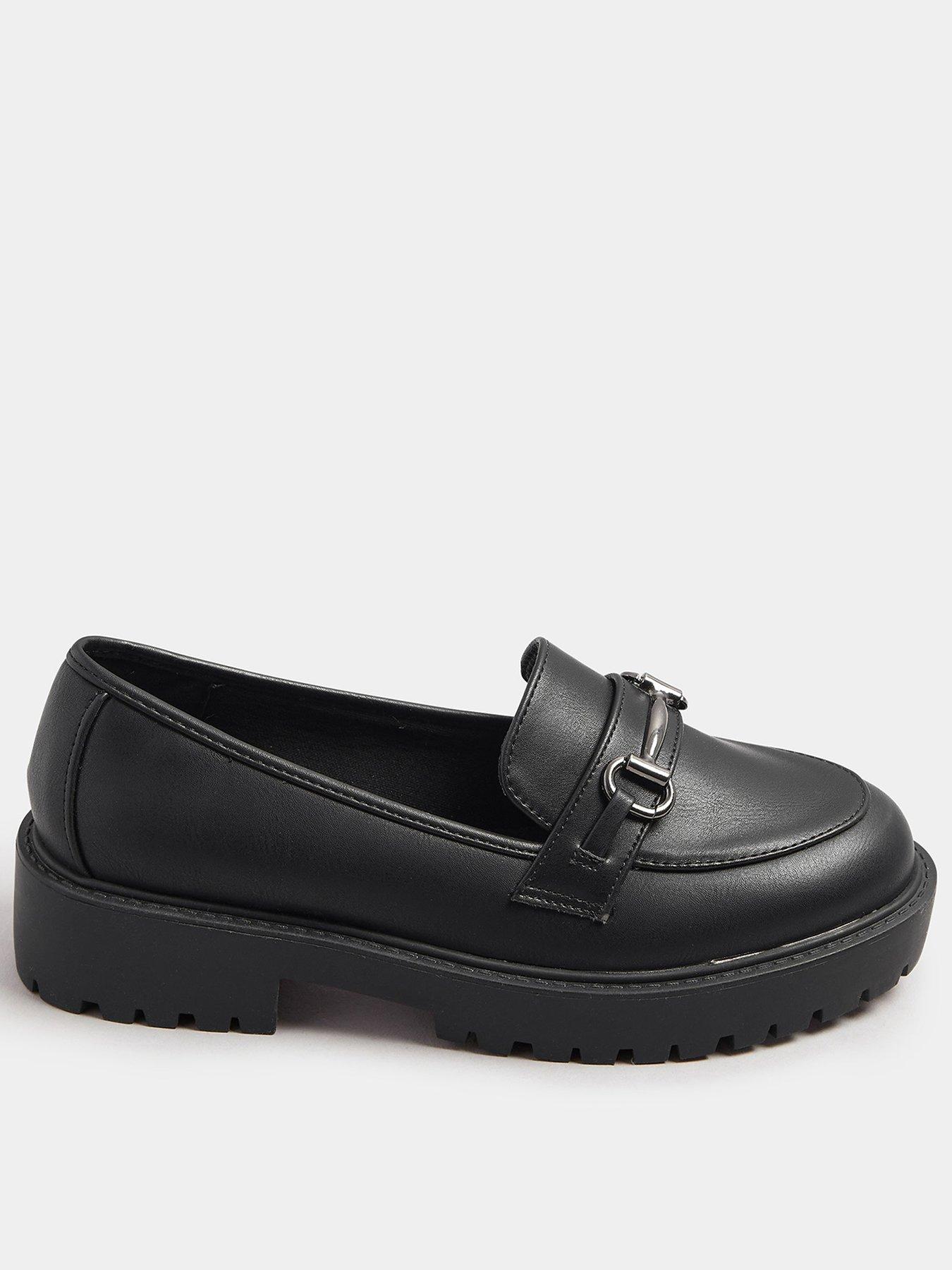 undefined Wide Fit Metal Detail Loafer - Black