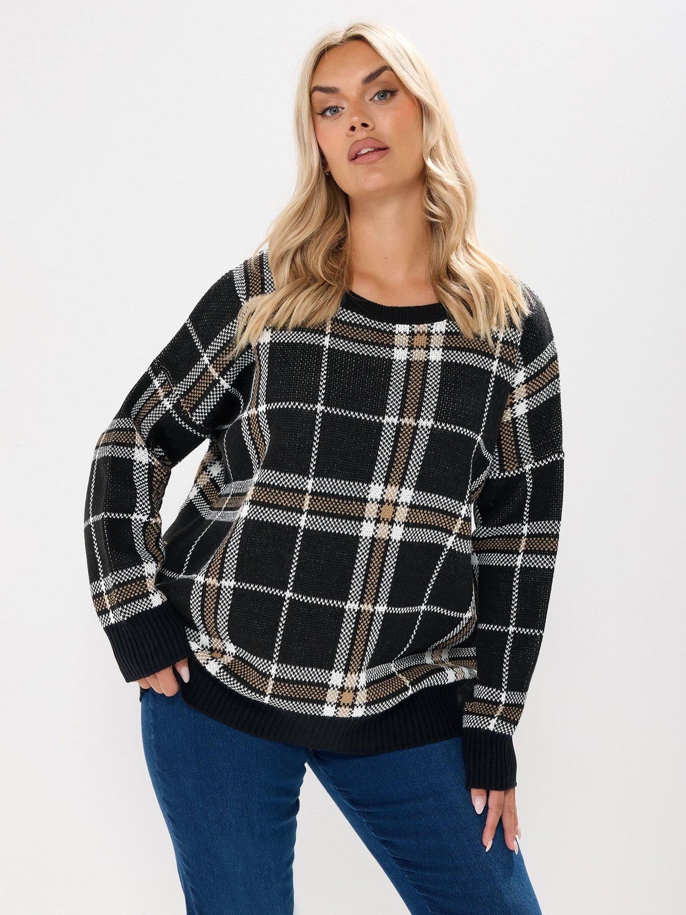Image 1 of 4 of Yours Curve Check Jumper - Black