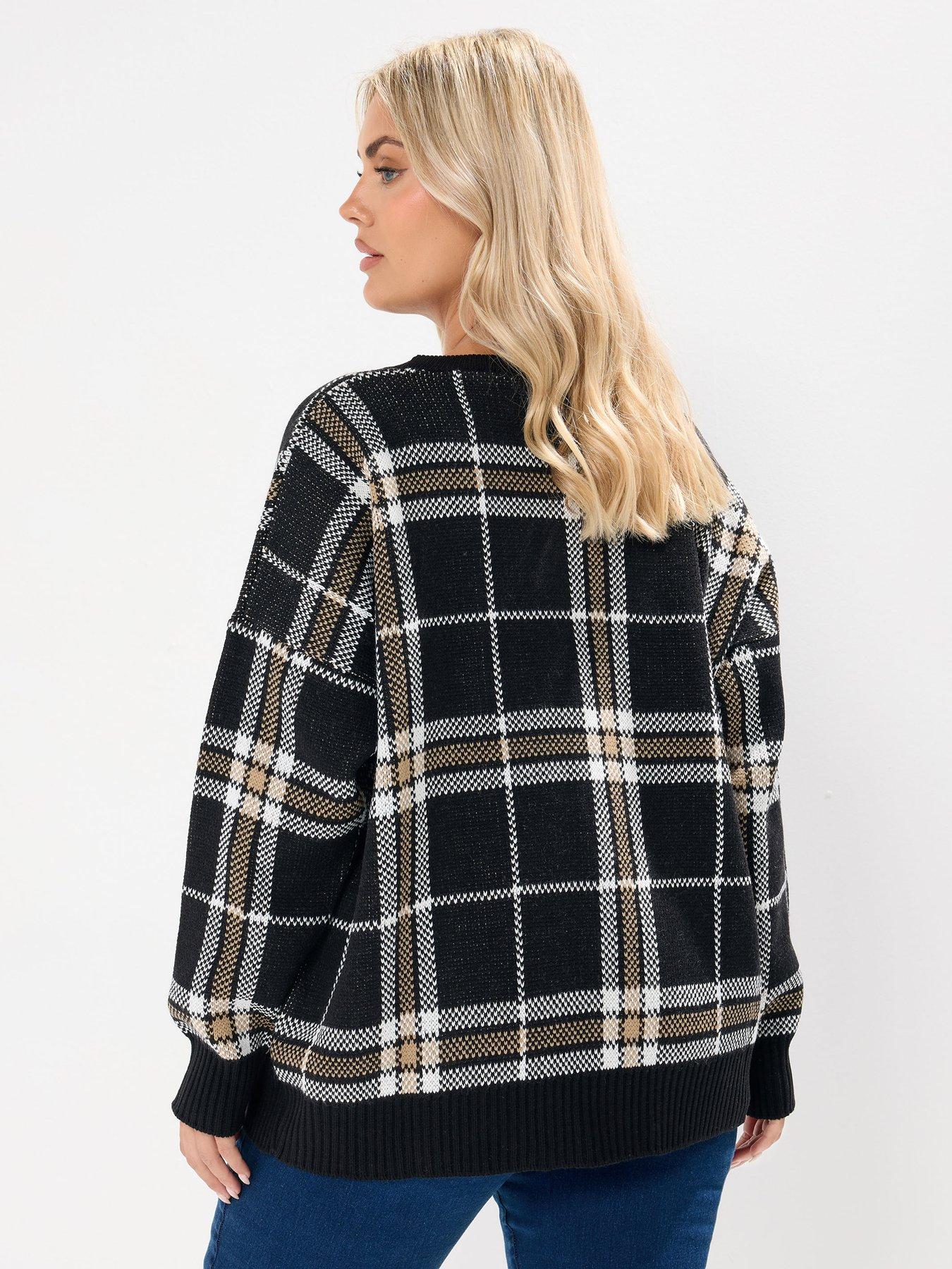 Image 2 of 4 of Yours Curve Check Jumper - Black