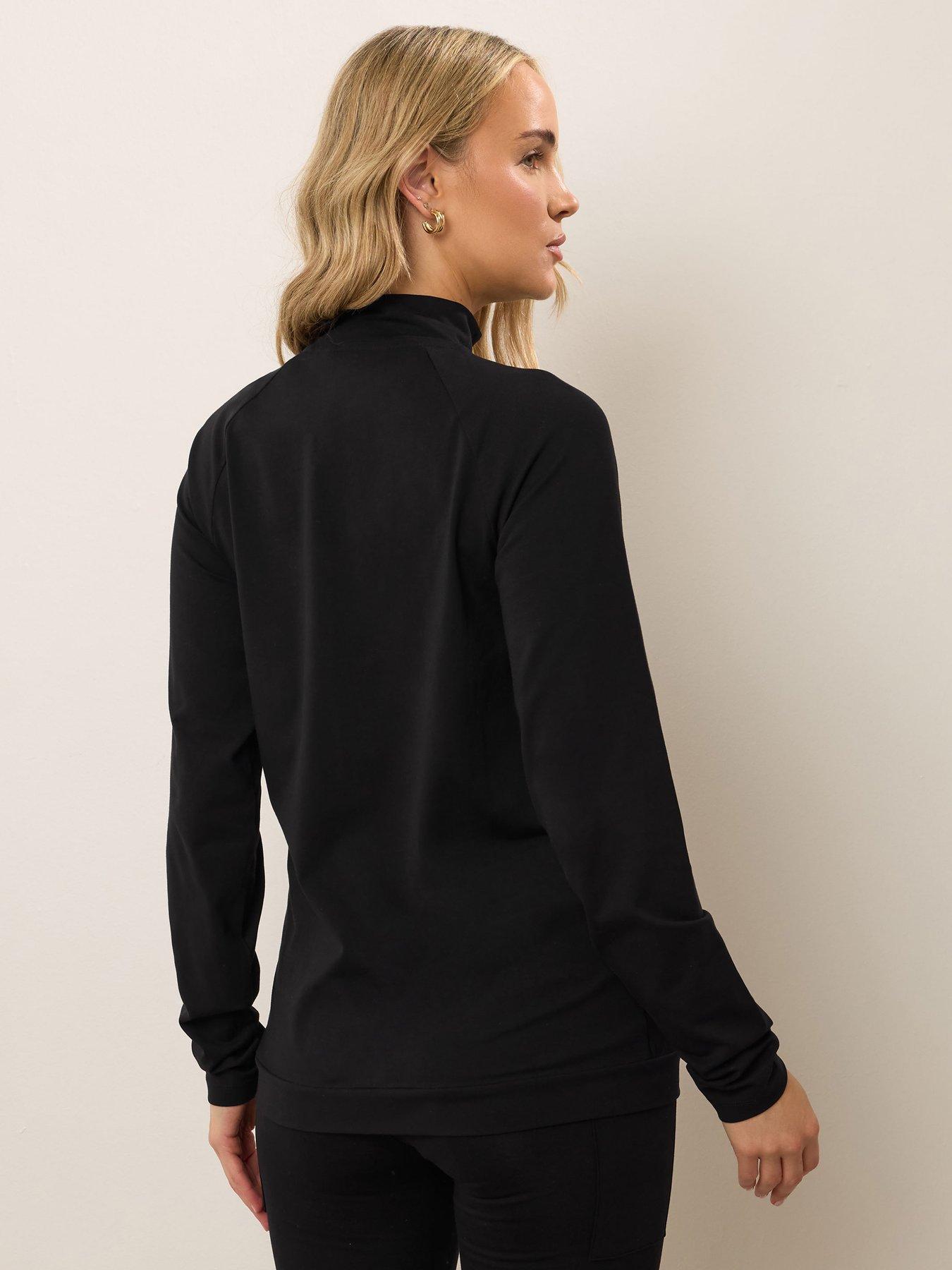 Image 2 of 5 of Long Tall Sally Tall Raglan Zip Thru Jacket - Black