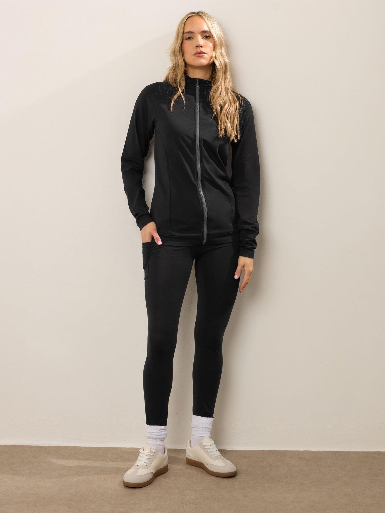 Image 3 of 5 of Long Tall Sally Tall Raglan Zip Thru Jacket - Black