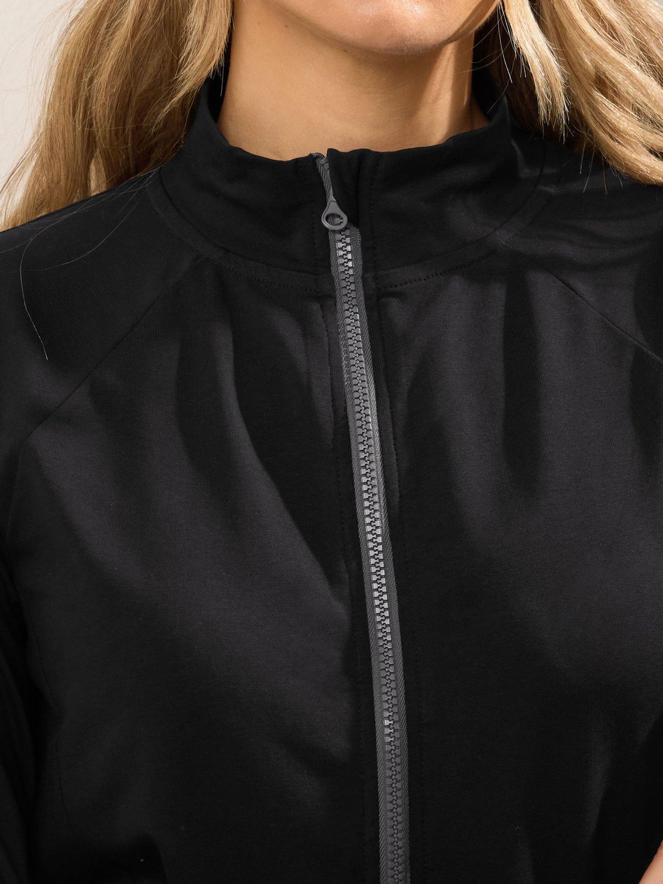 Image 4 of 5 of Long Tall Sally Tall Raglan Zip Thru Jacket - Black
