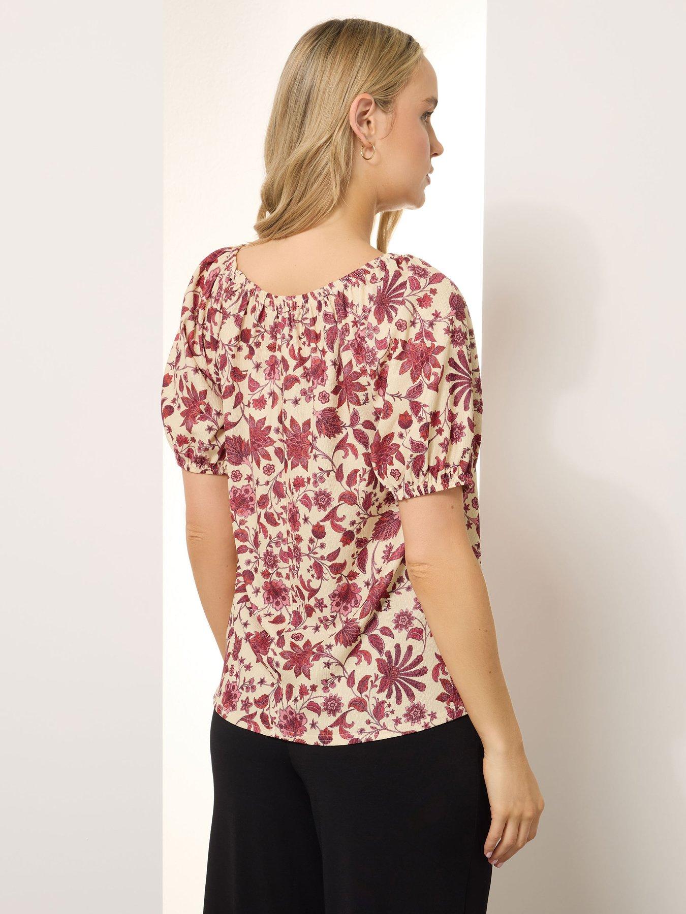 Image 2 of 4 of Long Tall Sally Tall Floral Gypsy Top - Ivory
