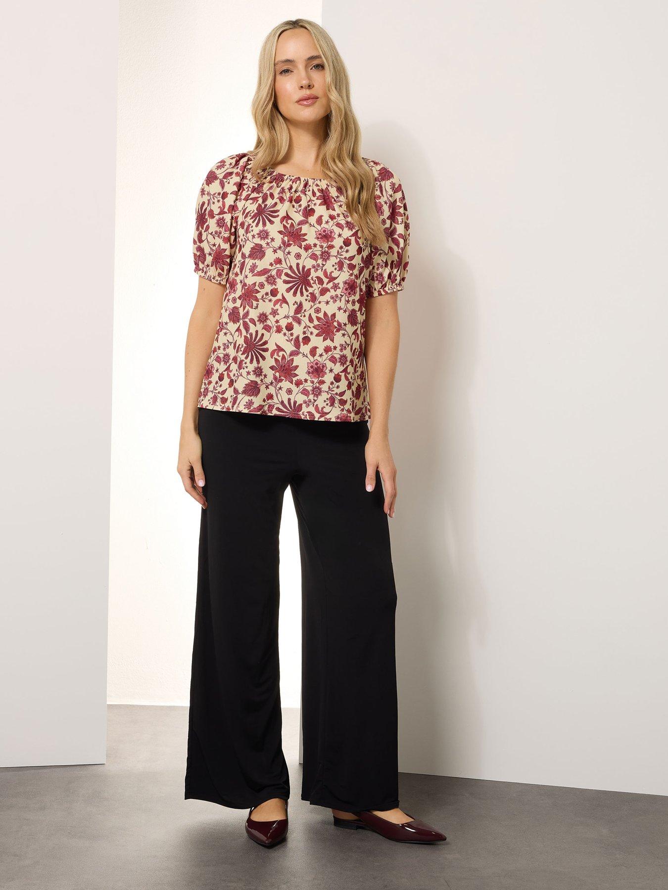 Image 3 of 4 of Long Tall Sally Tall Floral Gypsy Top - Ivory