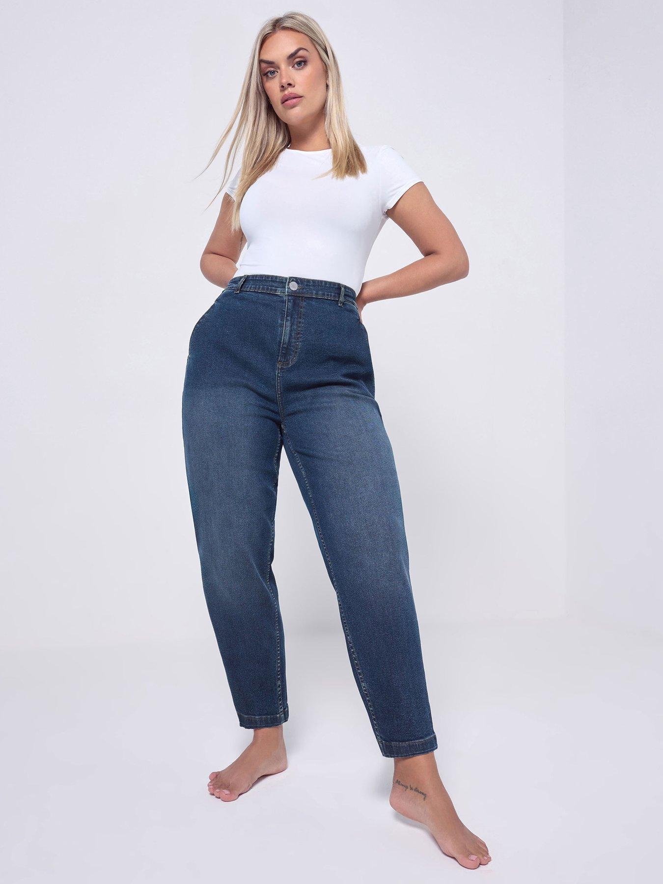 undefined Curve Barrel Jean - Blue
