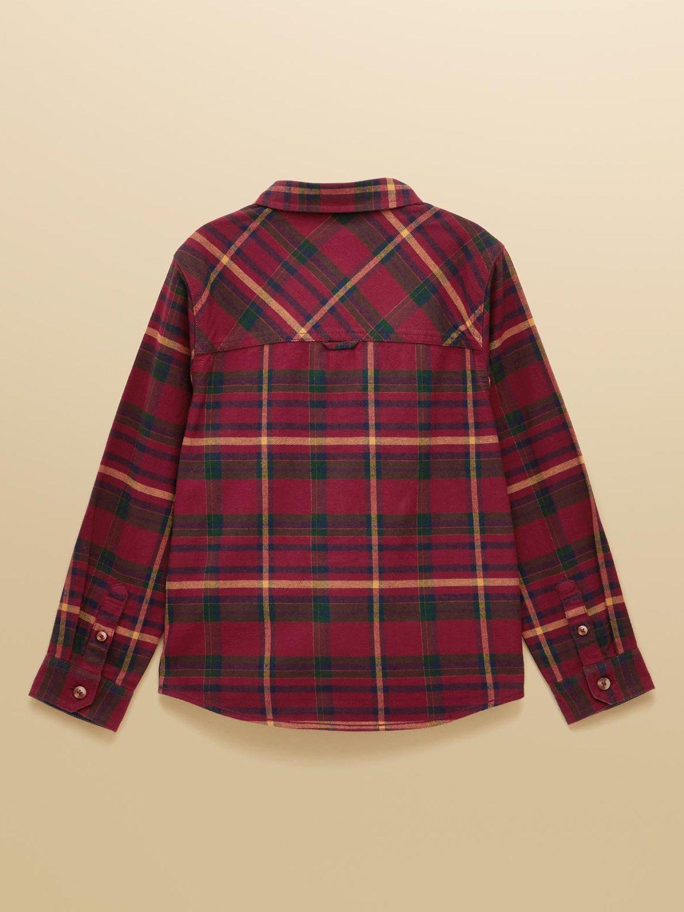 Image 3 of 6 of Joules Boys Buchanan Check Long Sleeve Shirt - Red