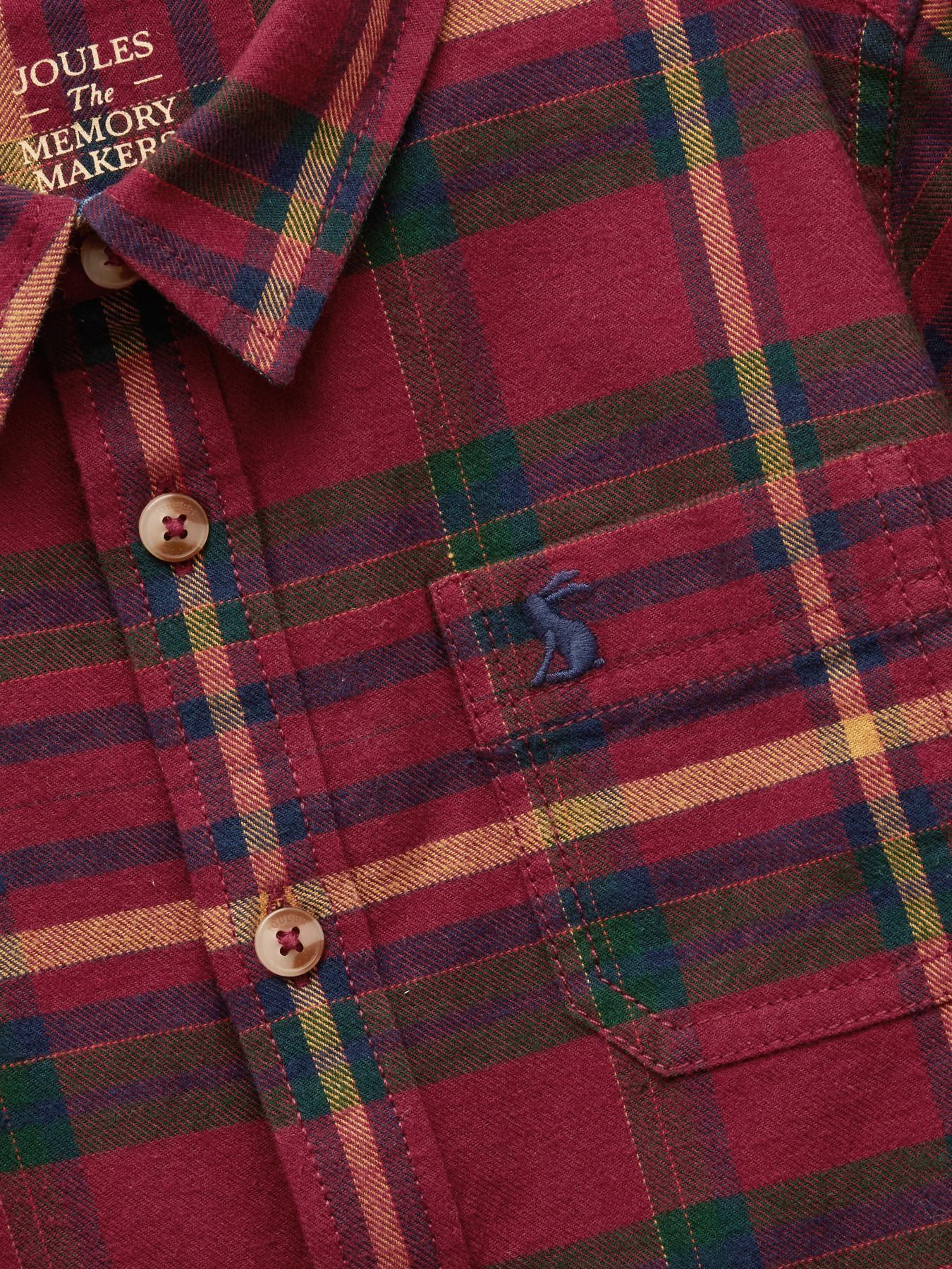 Image 4 of 6 of Joules Boys Buchanan Check Long Sleeve Shirt - Red