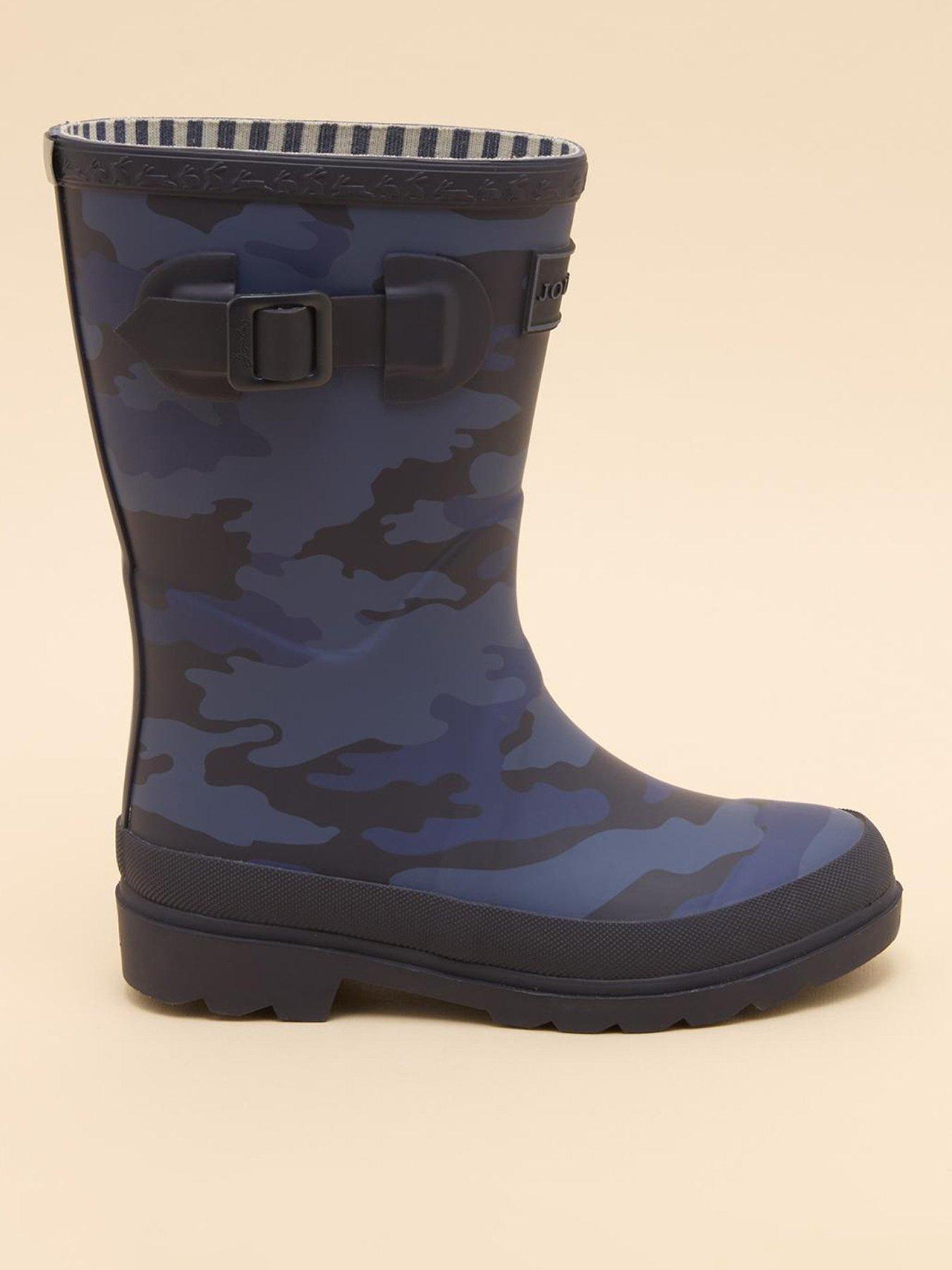 undefined Boys Camo Print Wellies - Navy