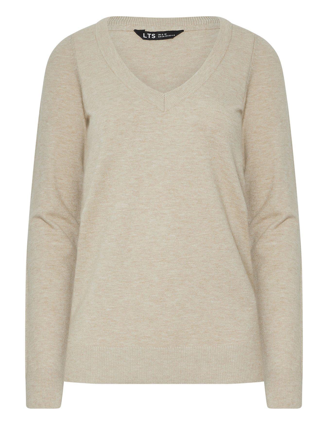Image 5 of 5 of Long Tall Sally Tall V Neck Jumper - Natural