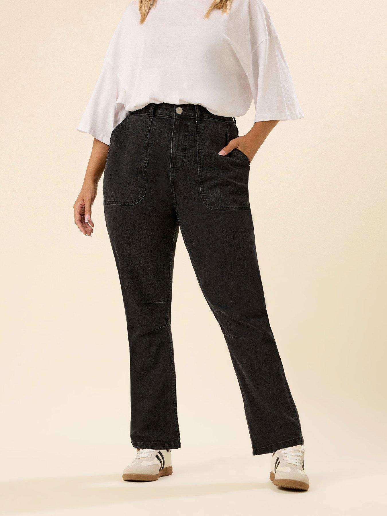 Image 3 of 4 of Yours Curve Barrel Jogger Jean - Black