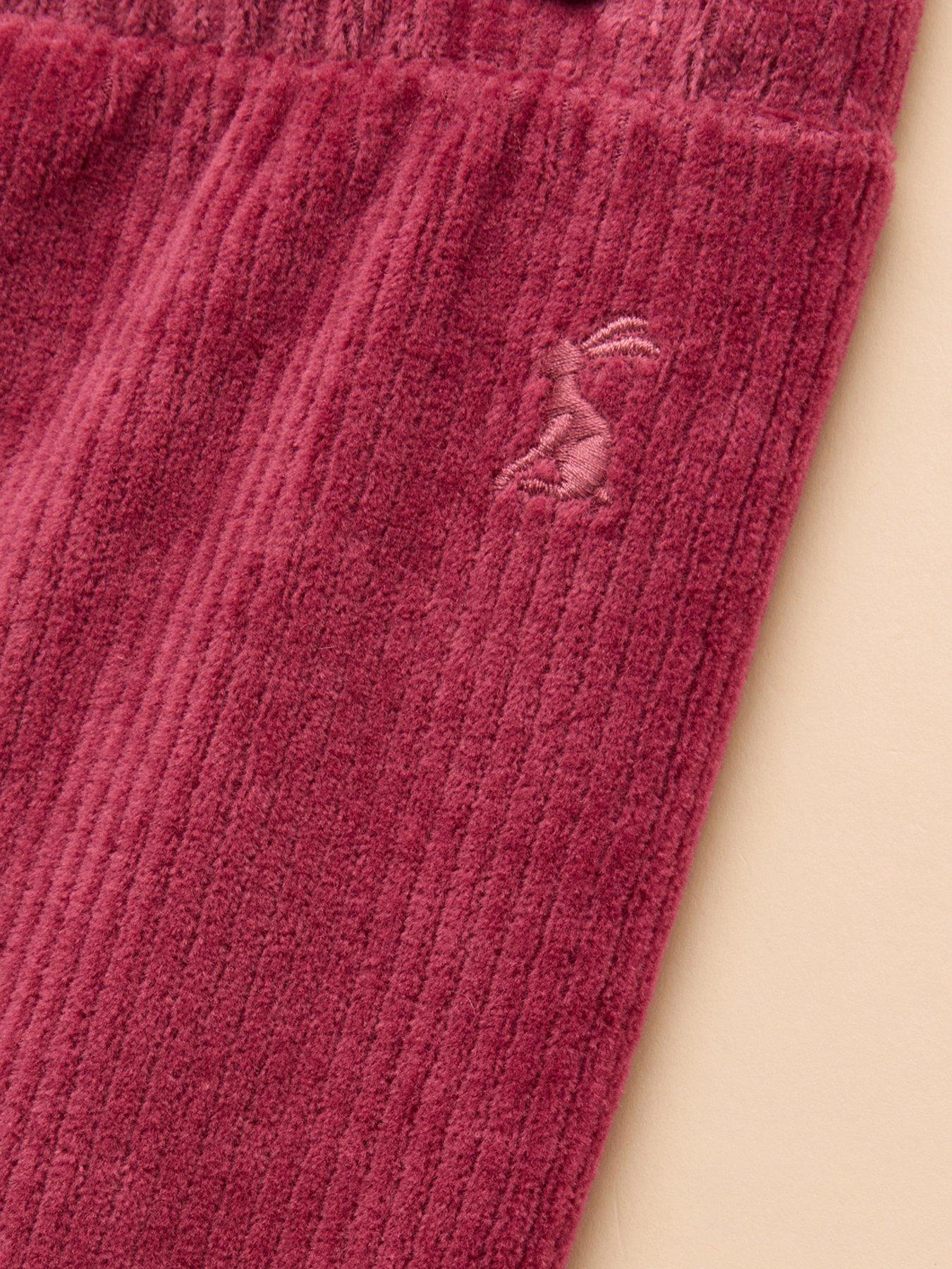 Image 4 of 4 of Joules Girls Stretch Cord Leggings - Dark Pink