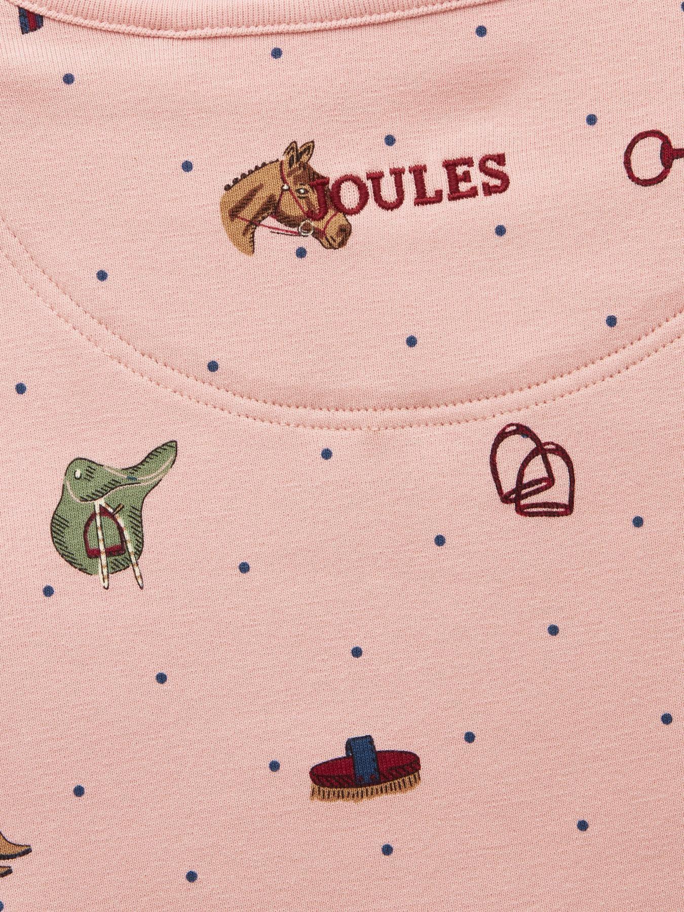 Image 5 of 5 of Joules Girls Horse Print Long Sleeve Pyjamas - Pink