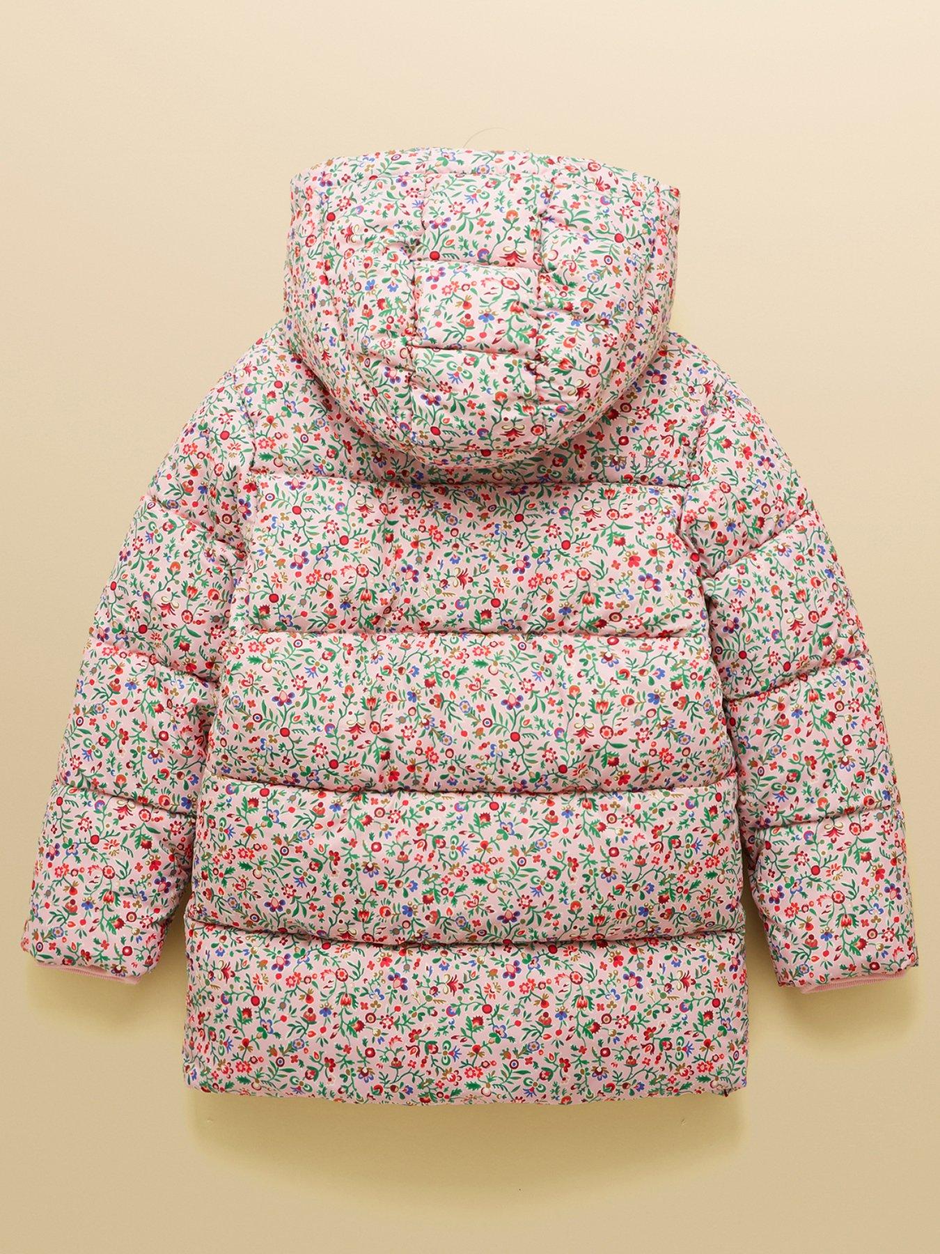  image of joules-girls-emmeline-floral-print-jacket-pink