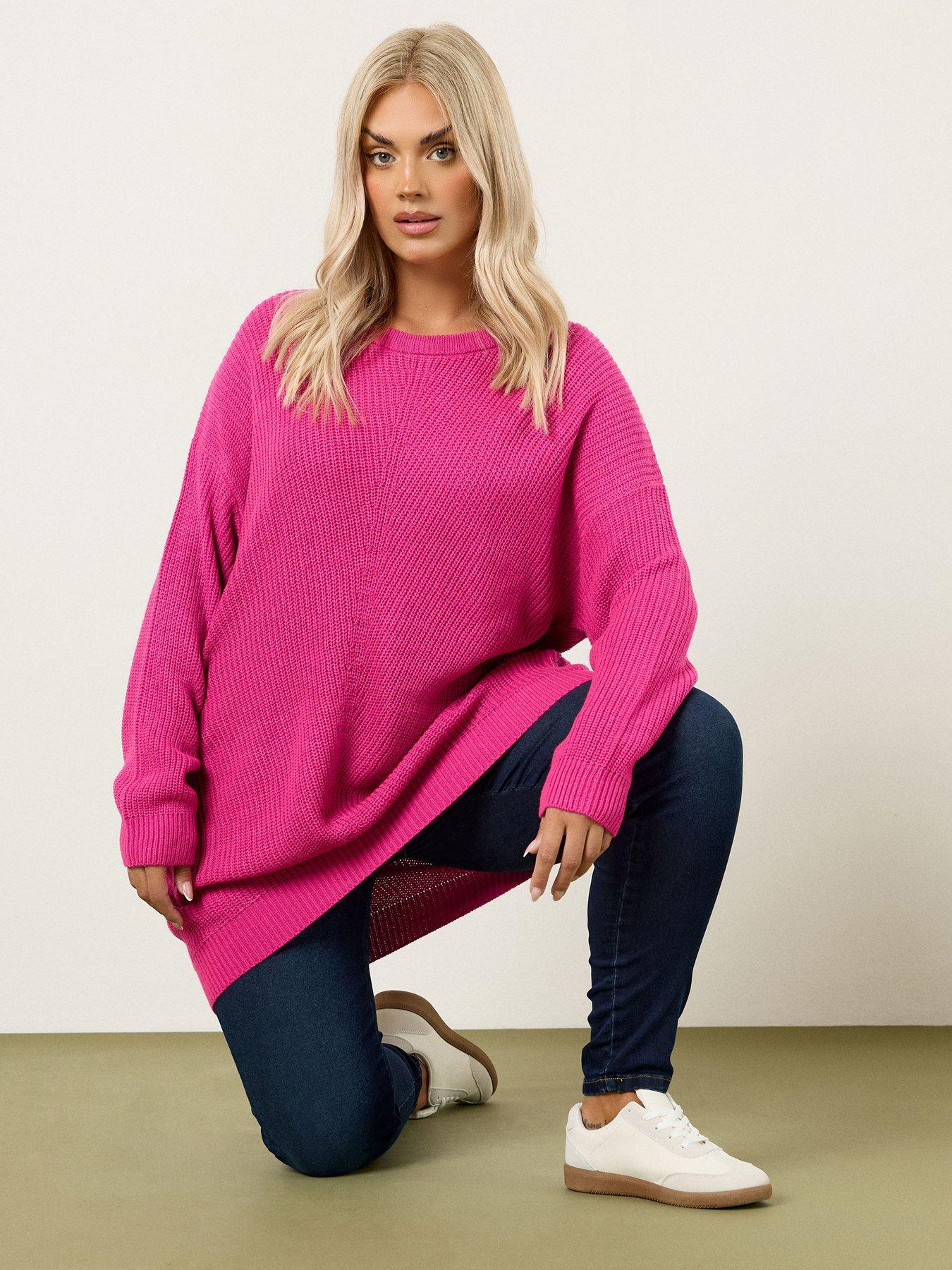 Image 1 of 4 of Yours Curve Essential Jumper - Pink