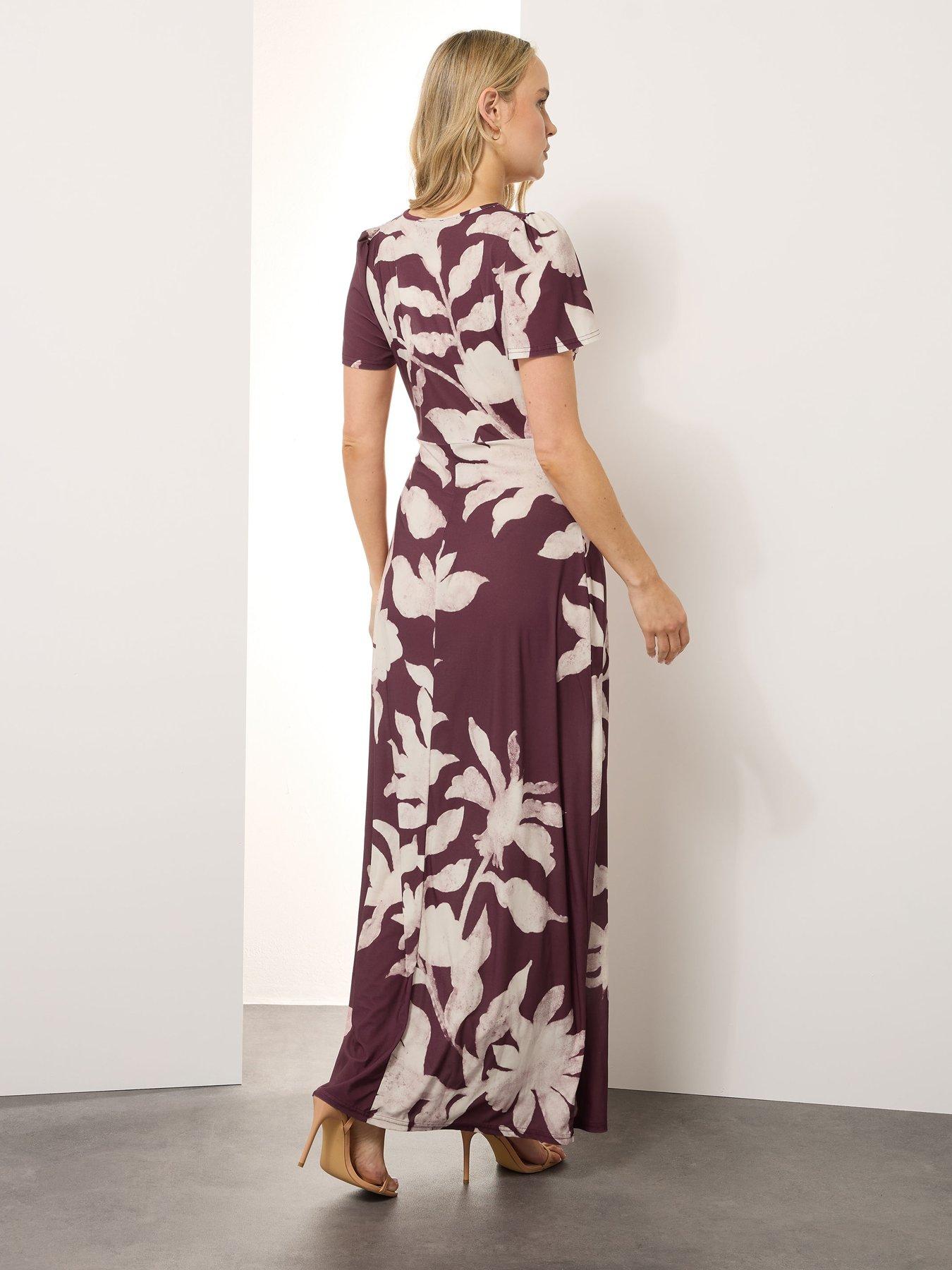  image of long-tall-sally-floral-ruched-maxi-dress-red