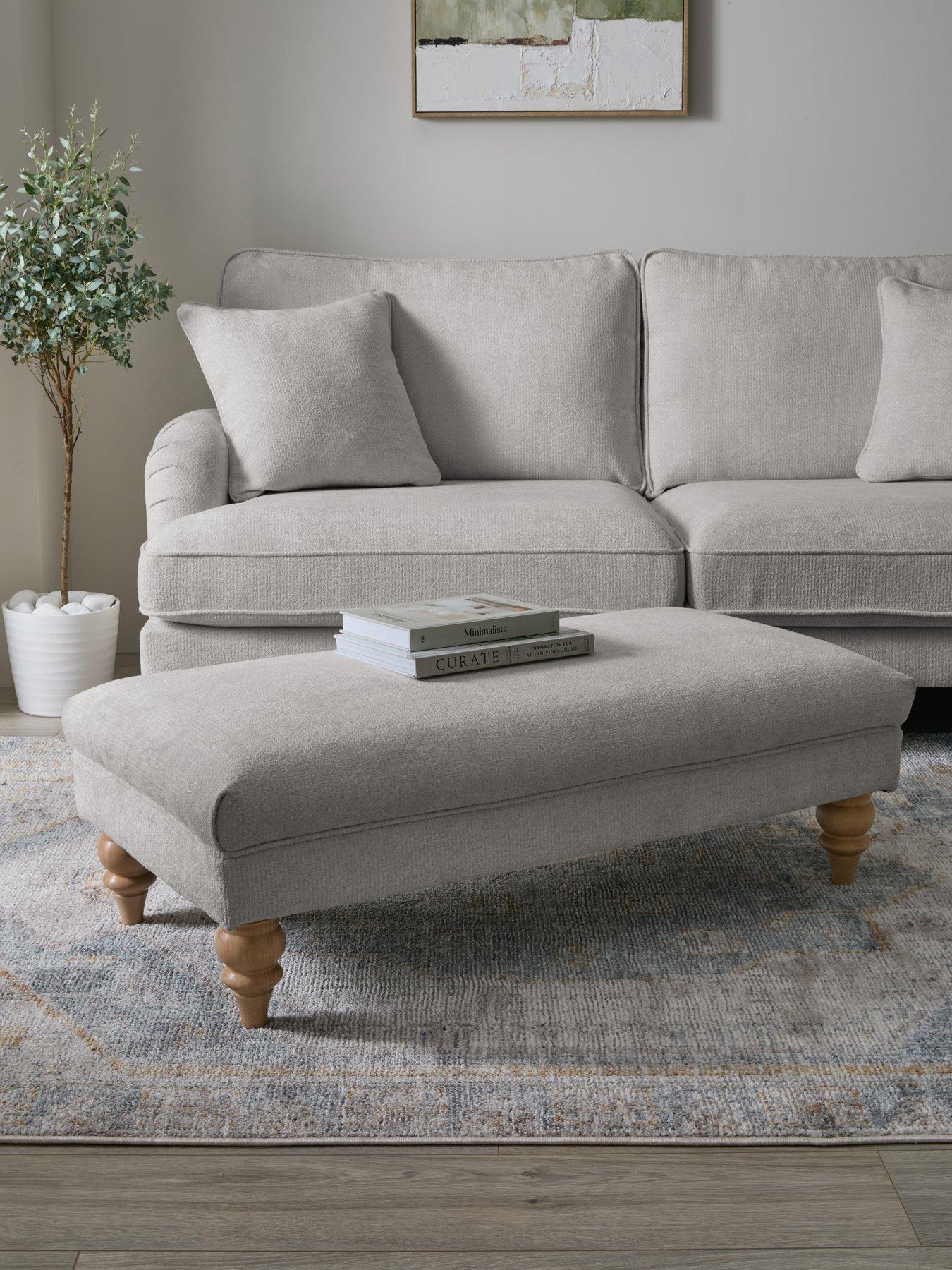 Michelle Keegan Home Hepburn Fabric Footstool - FSC® Certified