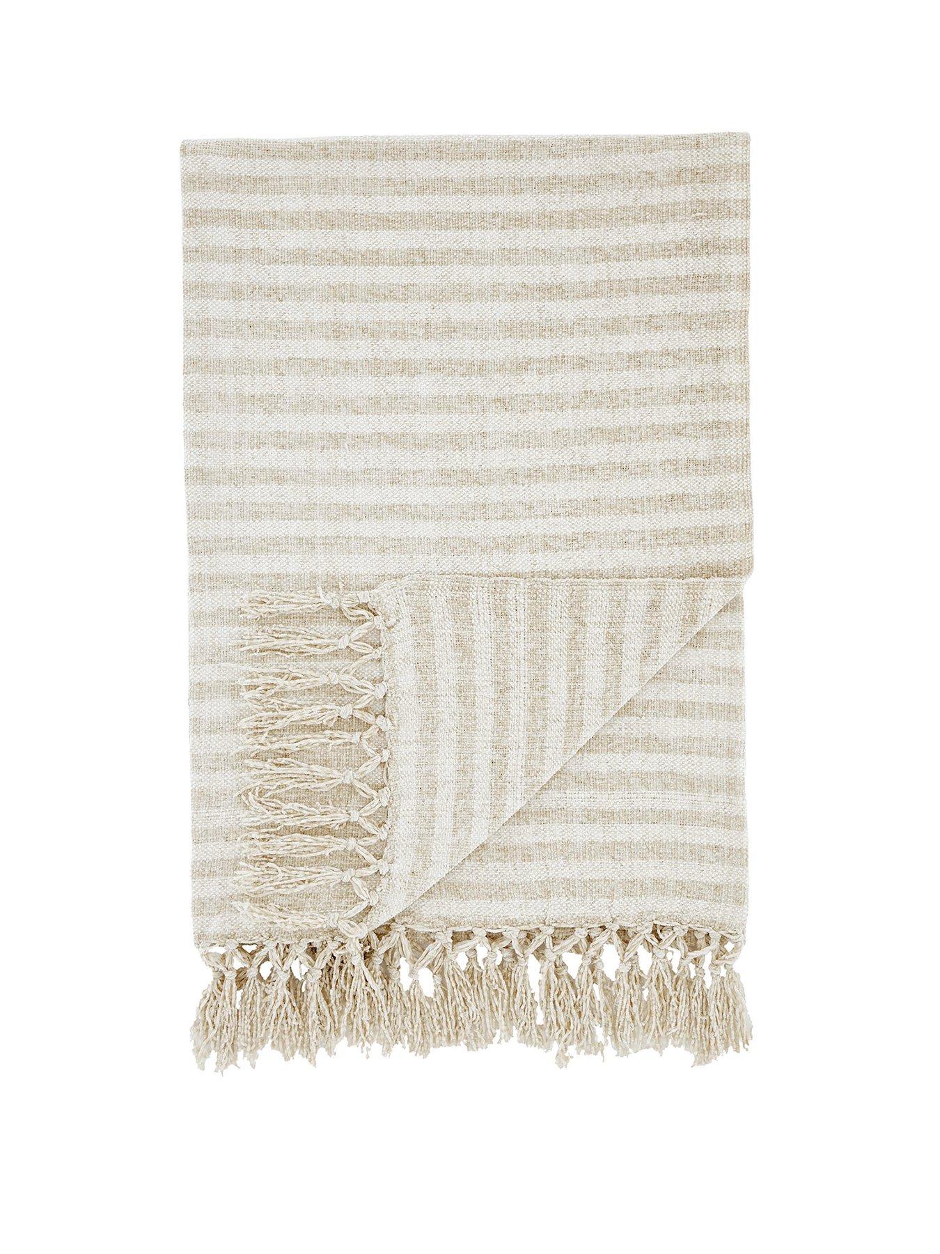 Image 2 of 5 of Catherine Lansfield Stripe Chenille Throw- 130x170cm
