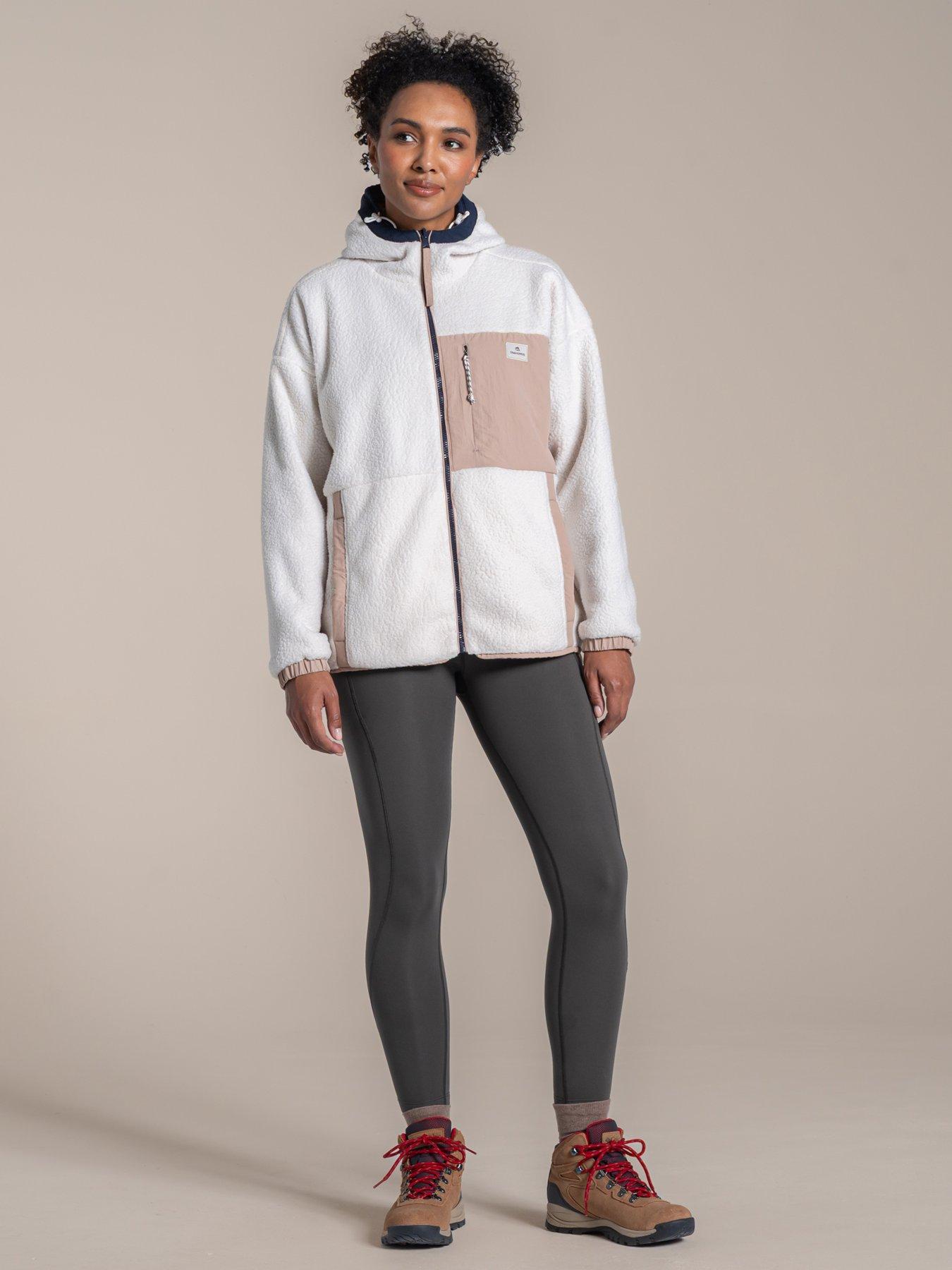 Image 6 of 6 of Craghoppers Womens Longlands Reversible Hooded Jacket Fleece - Ecru