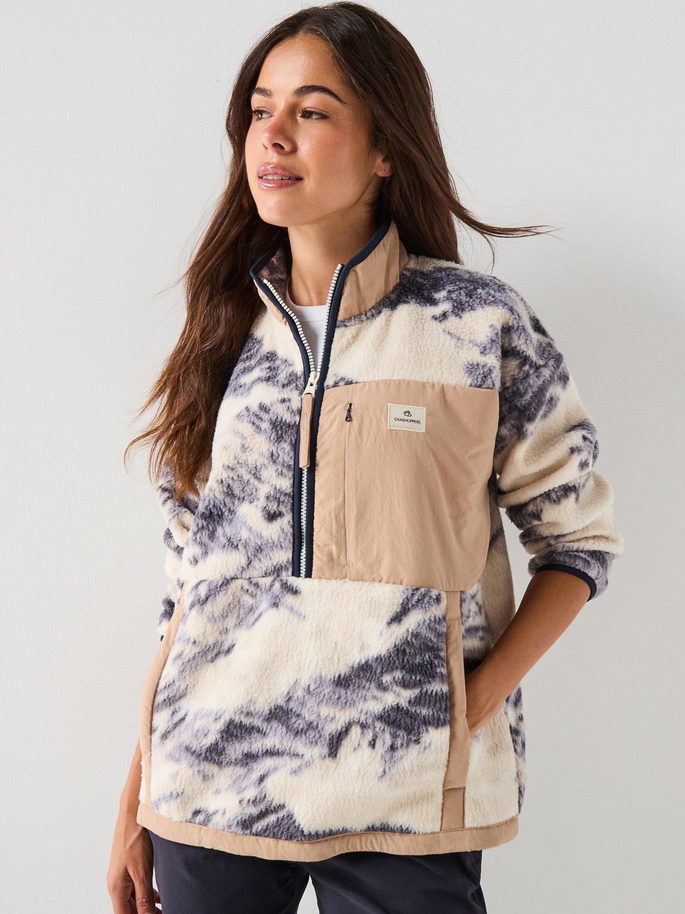 undefined Womens Grange Half Zip Fleece - Ecru