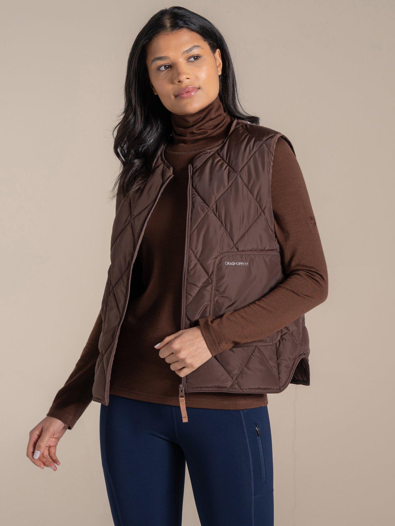 undefined Womens National Trust Borage Waterproof Vest  - Brown