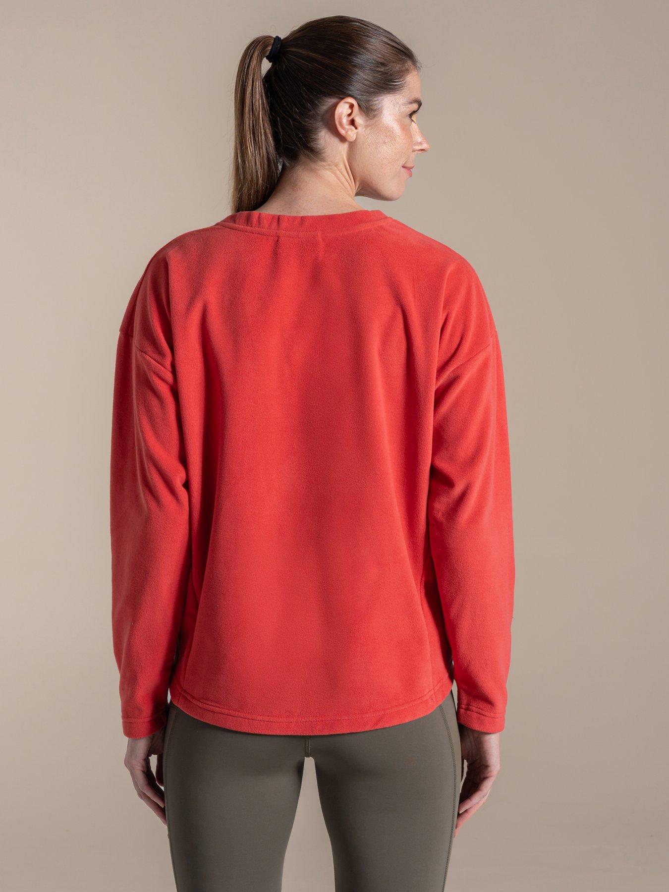  image of craghoppers-womens-miska-crew-neck-sweatshirt-fleece-red