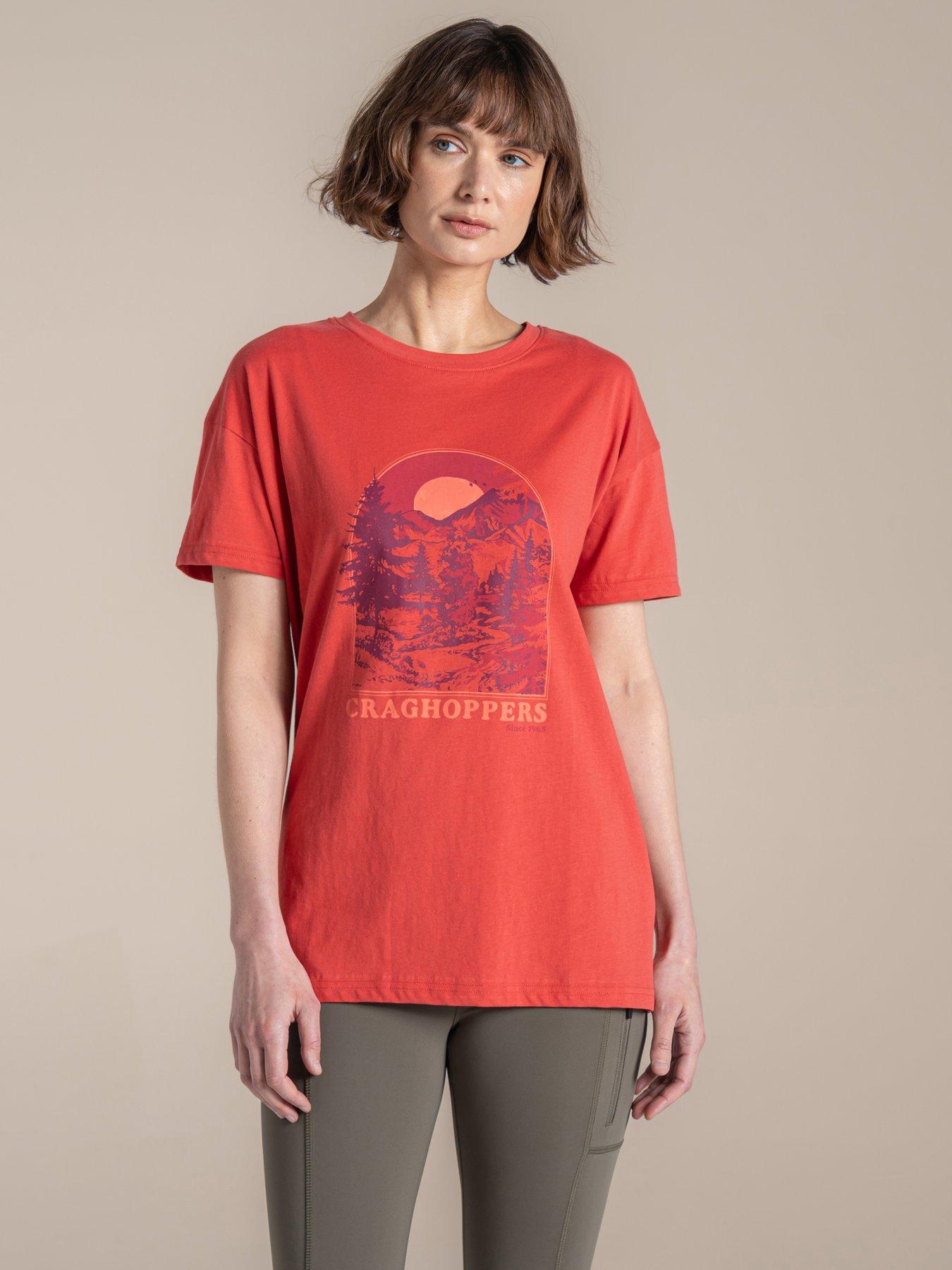 Image 1 of 3 of Craghoppers Womens Yago Short Sleeved Logo T-Shirt - Red